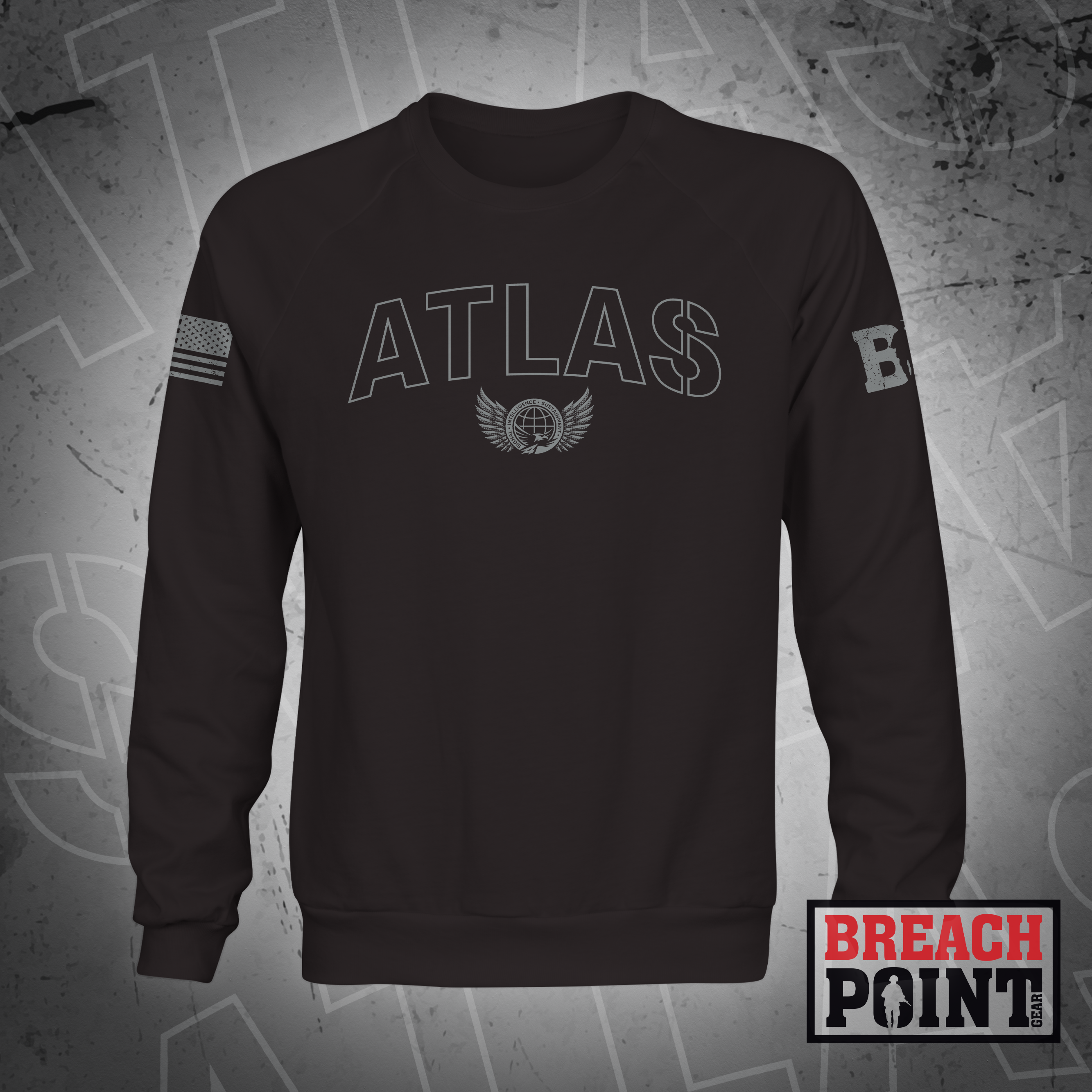 "ATLAS" SIS/Headquarters and Headquarters Battalion, 101st Airborne Division - Sweatshirt (B86-BP)