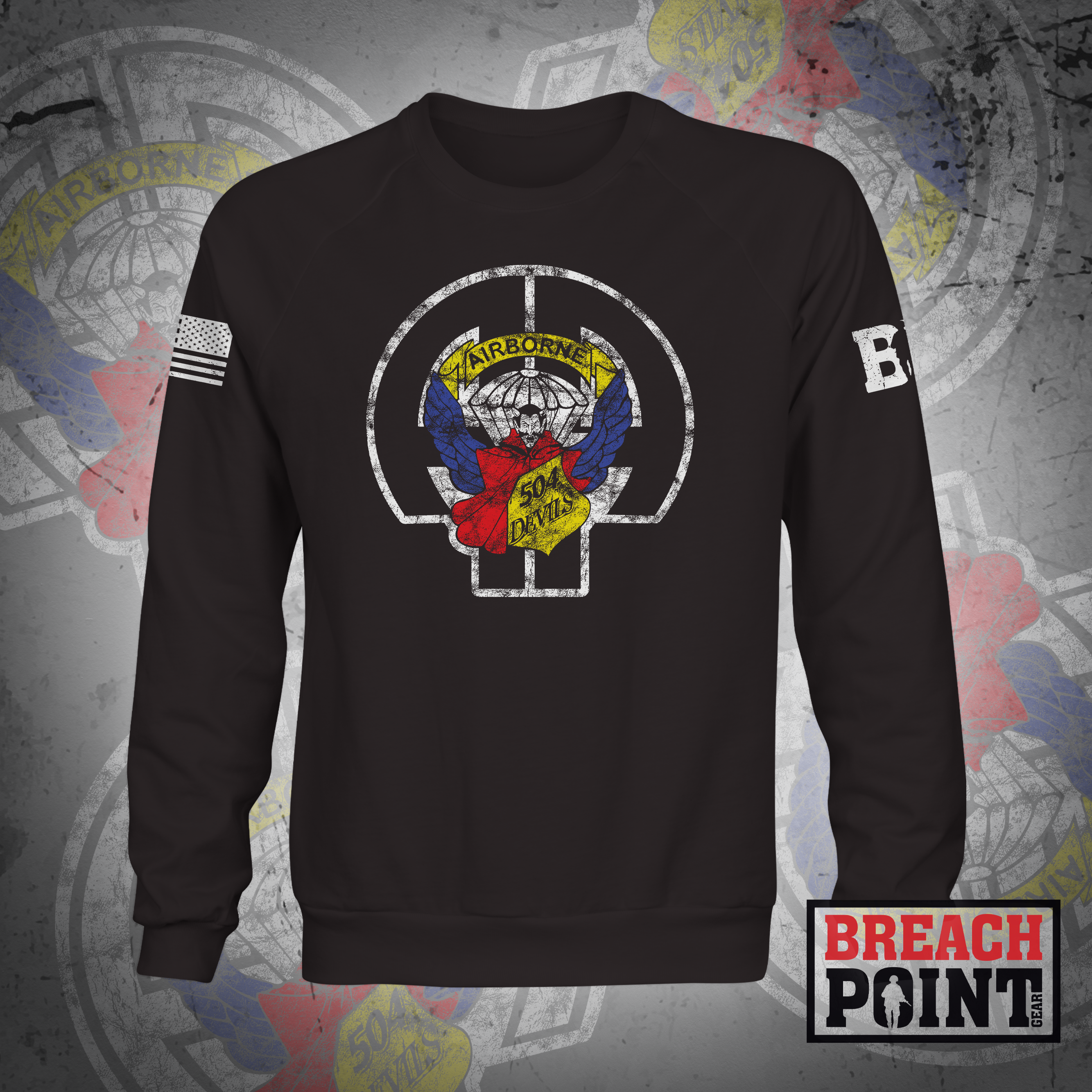 "DEVILS" HQs, 1BCT, 82nd Airborne Division - Sweatshirt (A23_BP-1)