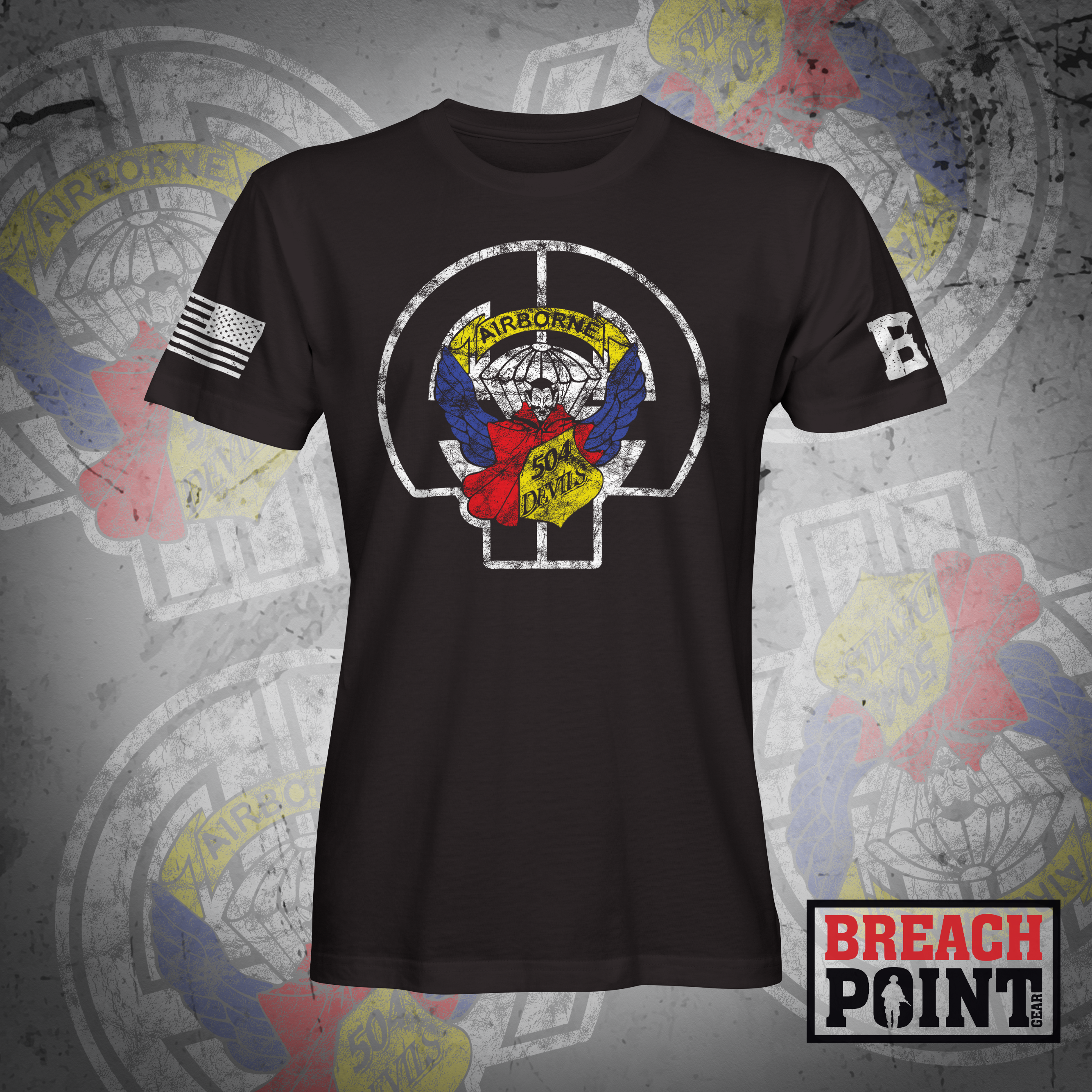 "DEVILS" HQs, 1BCT, 82nd Airborne Division - T-Shirt (A23_BP-1)