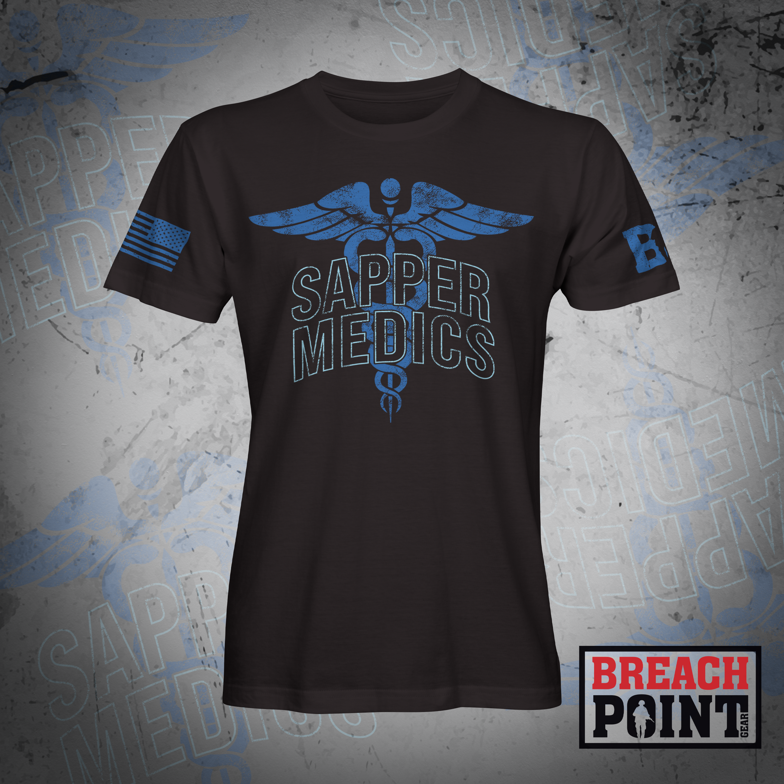 "SAPPER MEDICS" 130th Engineer Brigade - T-Shirt (B84-BP)