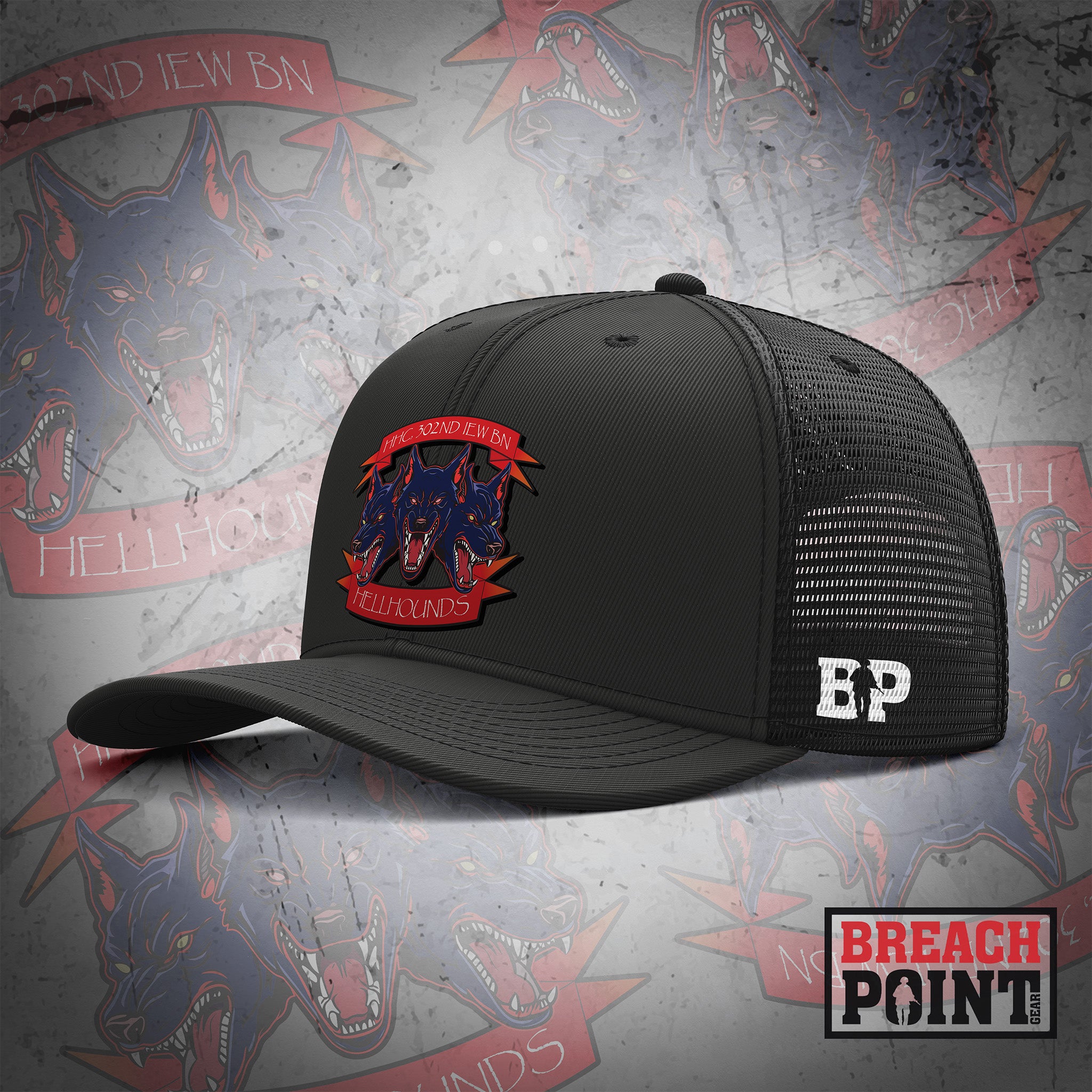 "HELLHOUNDS" HHC/302nd Intelligence and Electronic Warefare Battalion - Cap