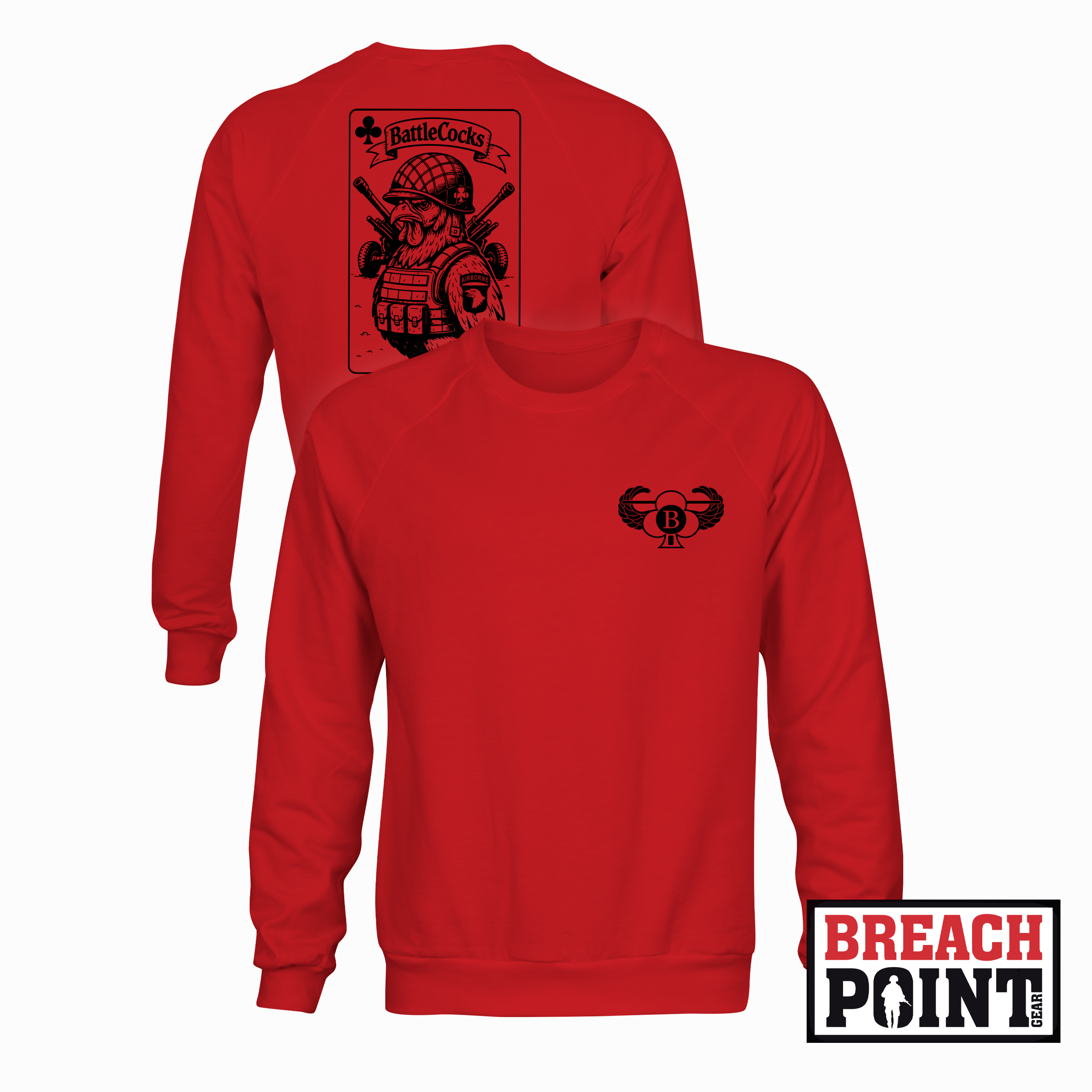 "BATTLECOCKS" 2/B/2-32 Field Artillery Regiment - Sweatshirt (B105)