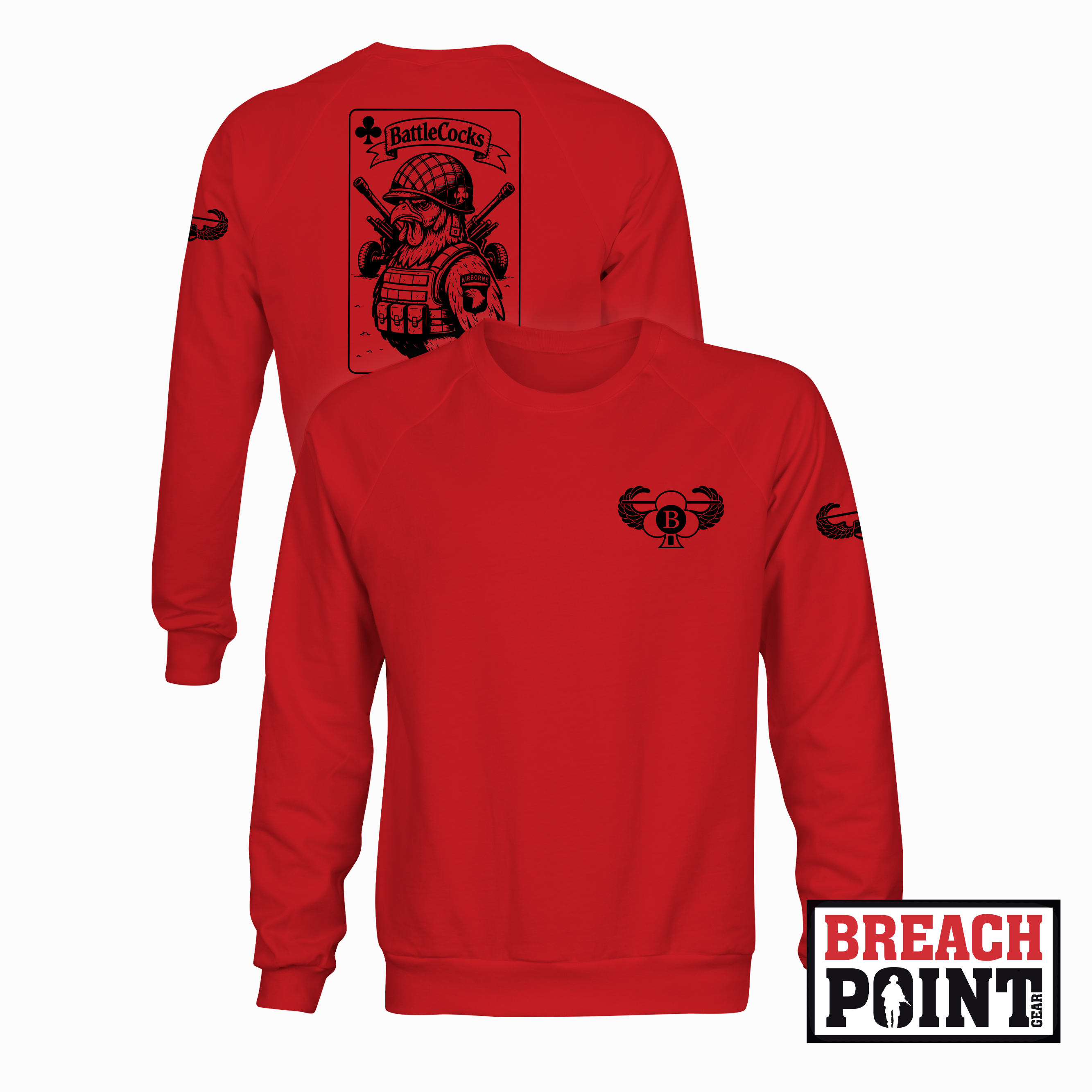 "BATTLECOCKS" 2/B/2-32 Field Artillery Regiment - Sweatshirt (B105)