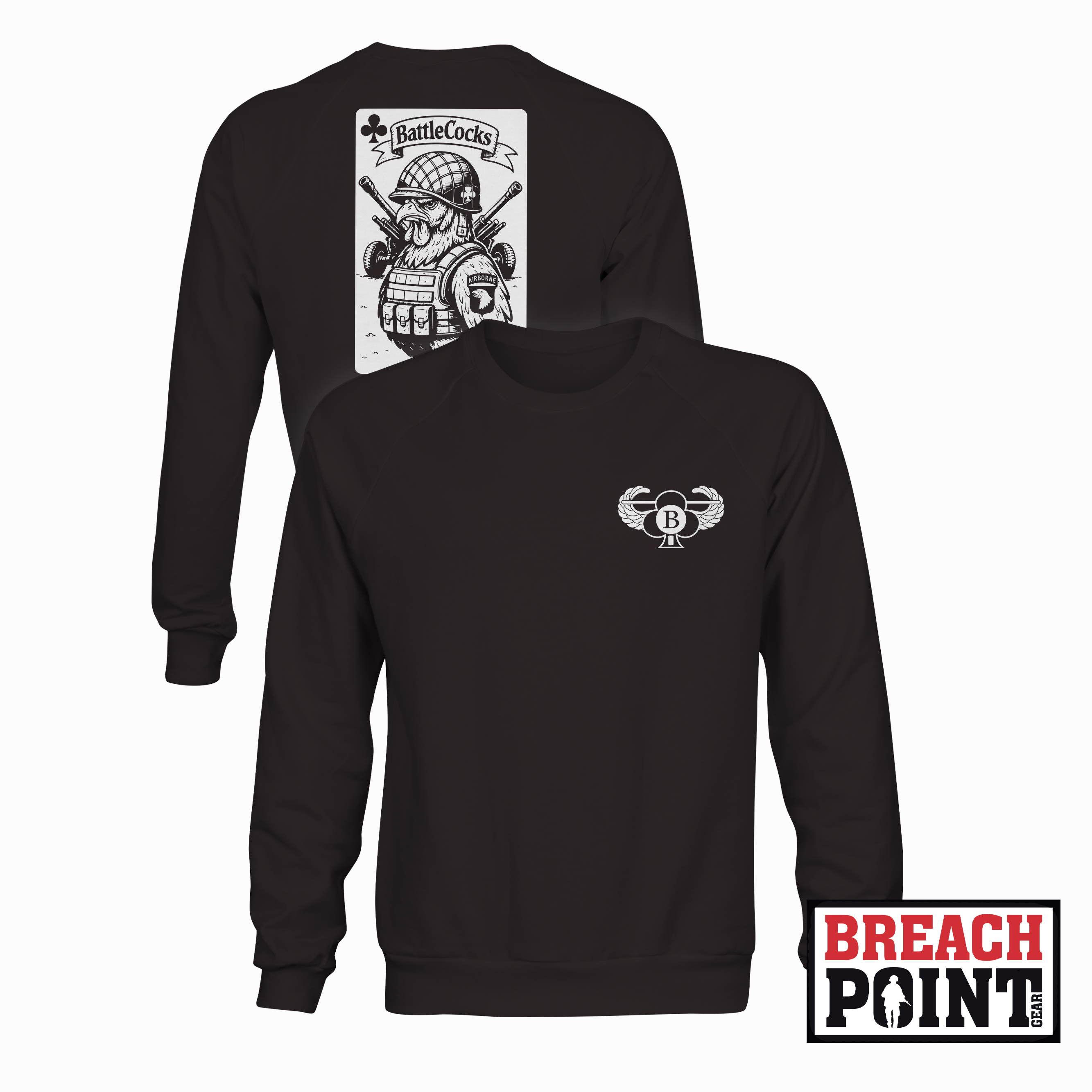 "BATTLECOCKS" 2/B/2-32 Field Artillery Regiment - Sweatshirt (B105-2)