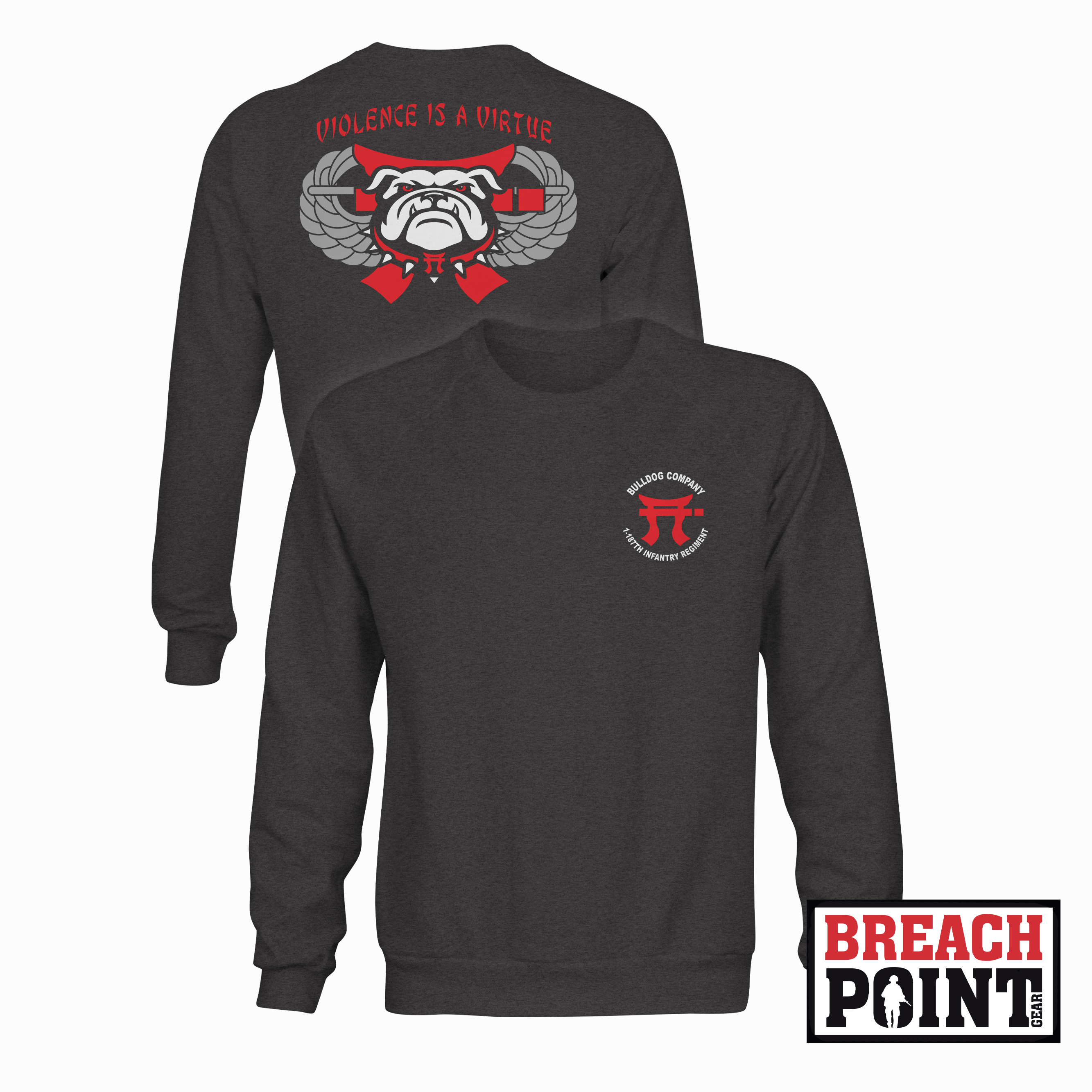 "BULLDOG" B/1-187th Infantry Regiment - Sweatshirt (B89)