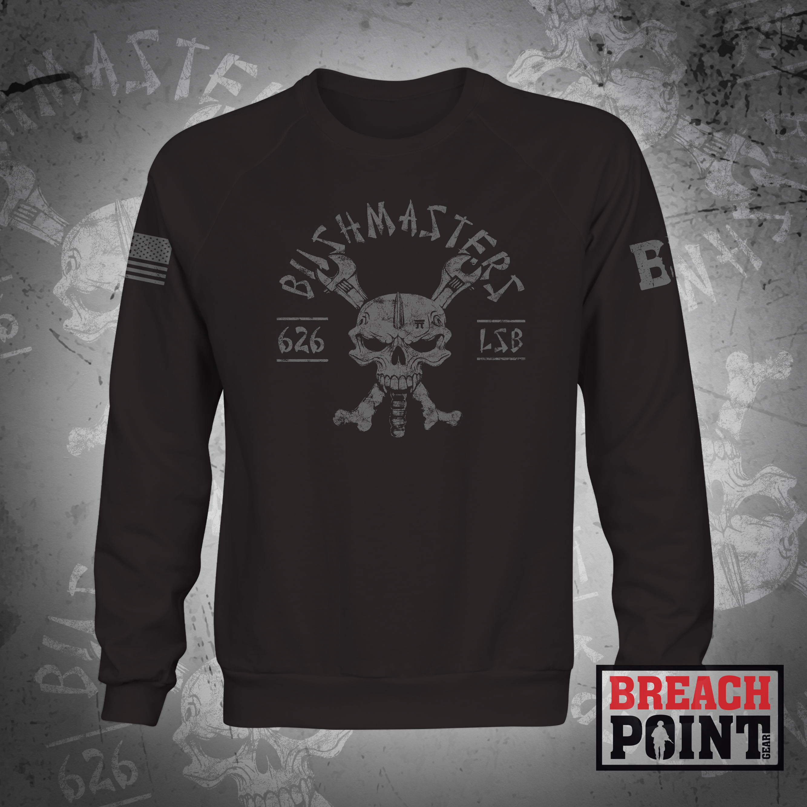 "BUSHMASTERS" B/626th Light Support Battalion - Sweatshirt (B83-BP)