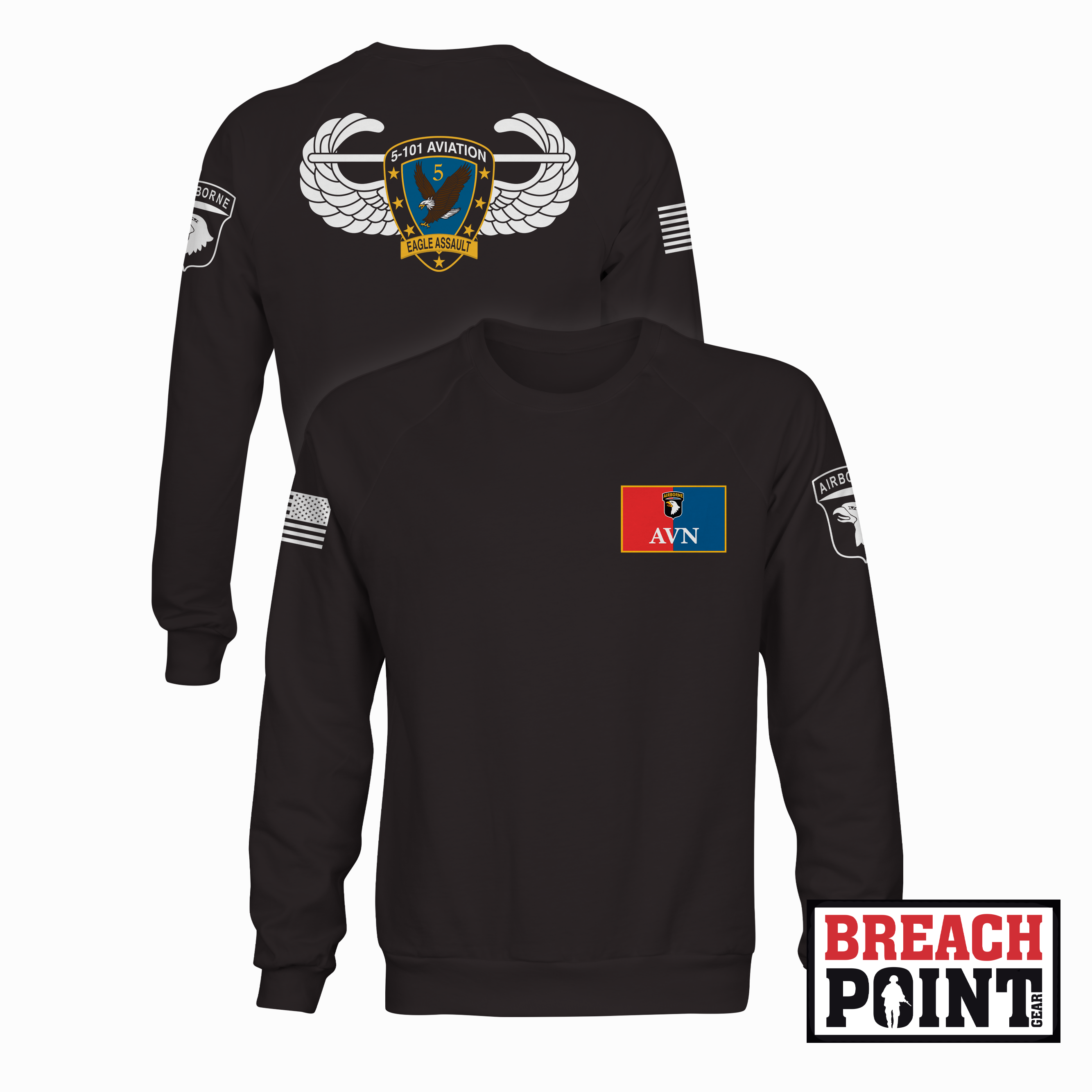 "EAGLE ASSAULT" 5-101st Combat Aviation Brigade - Sweatshirt (A33)