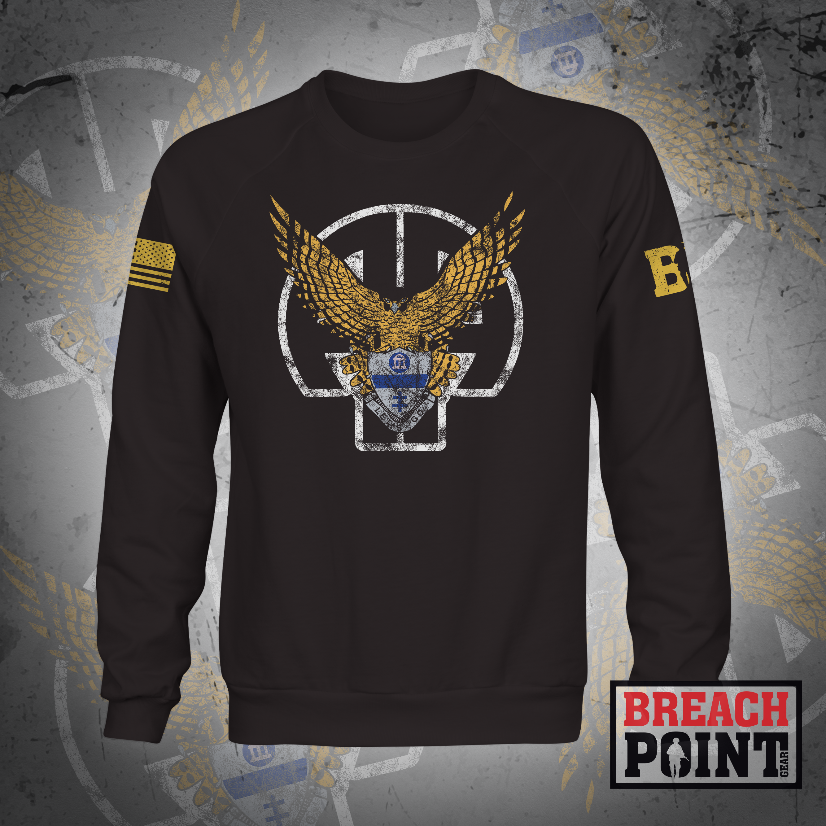 "GOLD FALCONS" 4-325th Parachute Infantry Regiment - Sweatshirt (A32_BP-1)