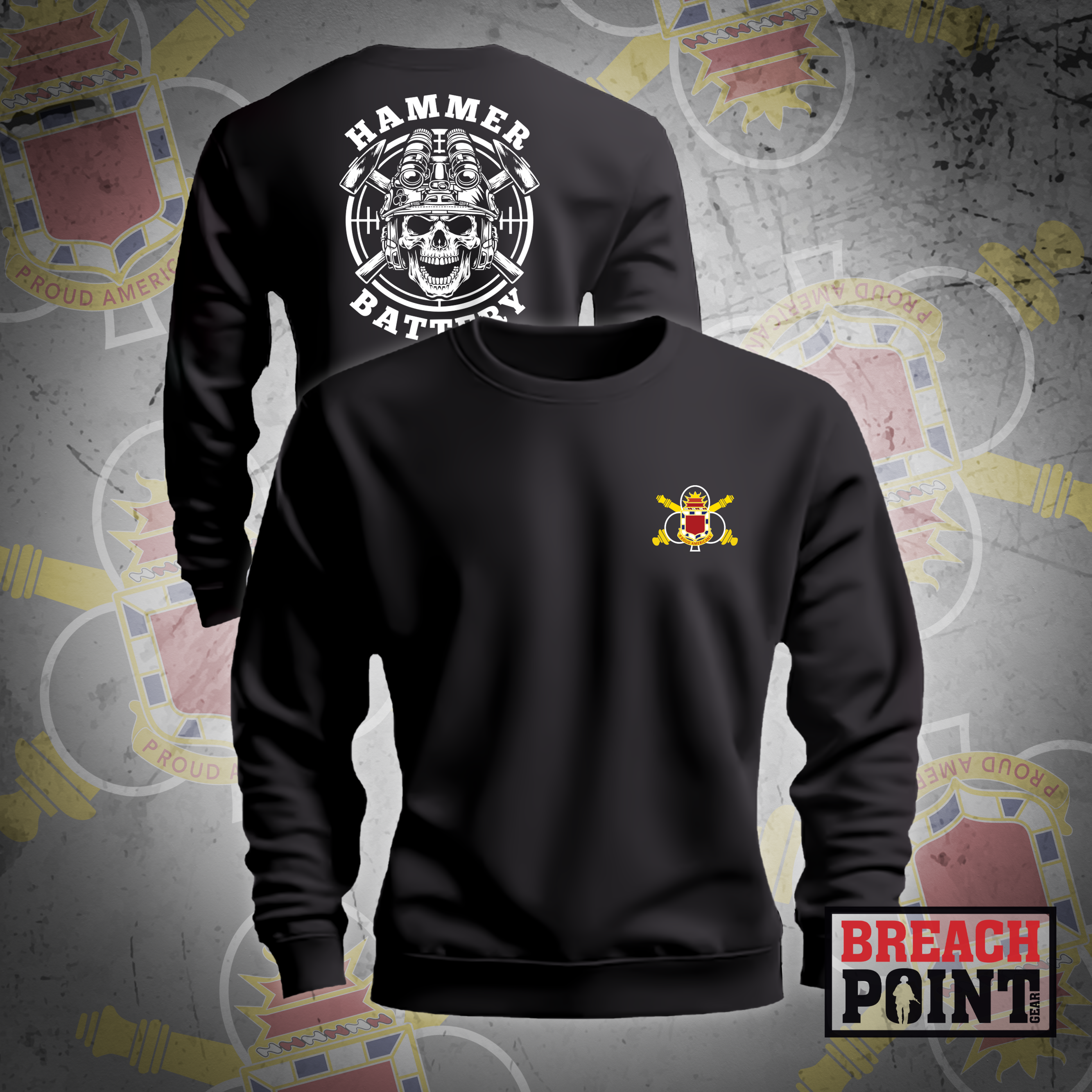 "HAMMER" HHB/2-32 Field Artillery Regiment - Sweatshirt