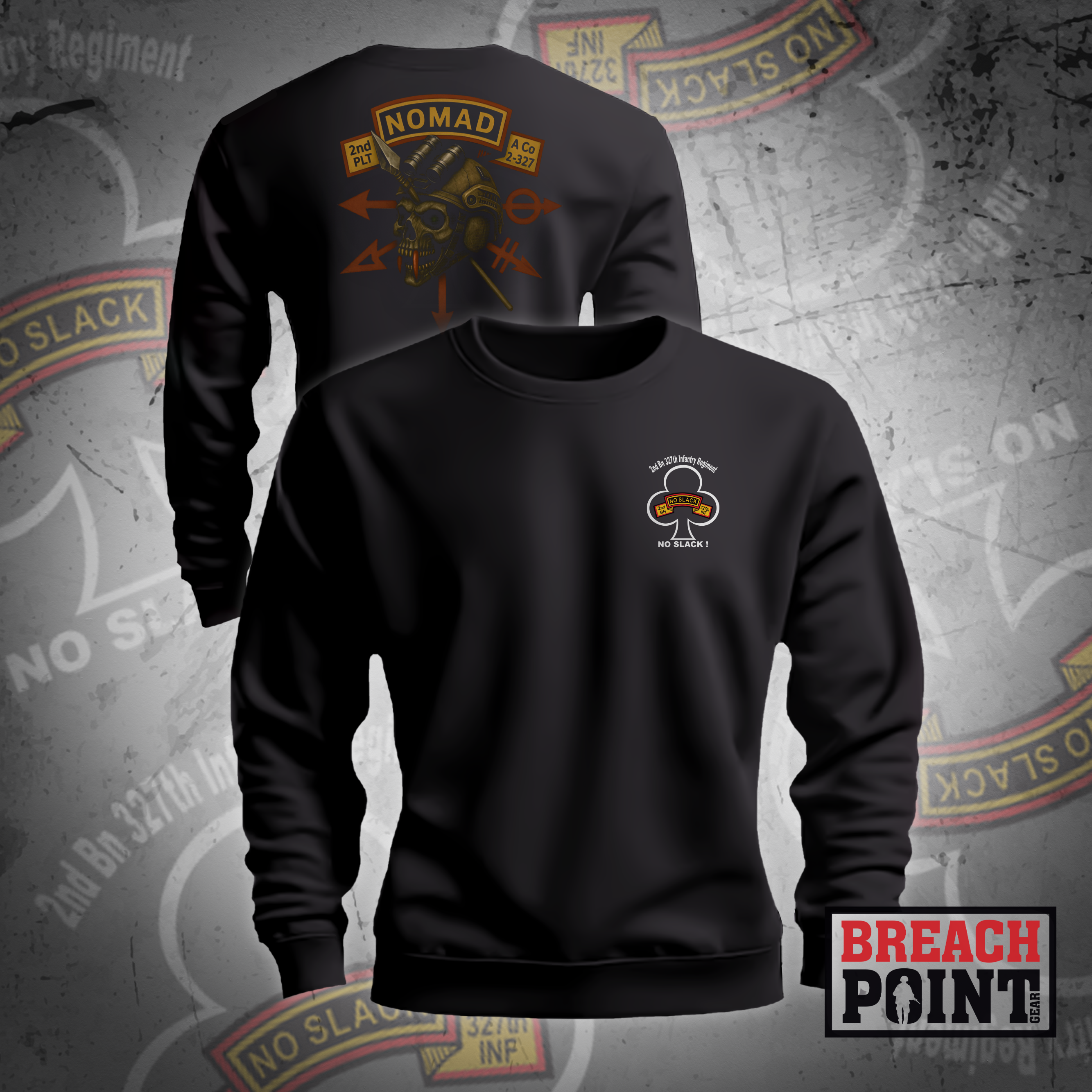 "NOMAD" A/2/2-327th Infantry Regiment - Sweatshirt (1)