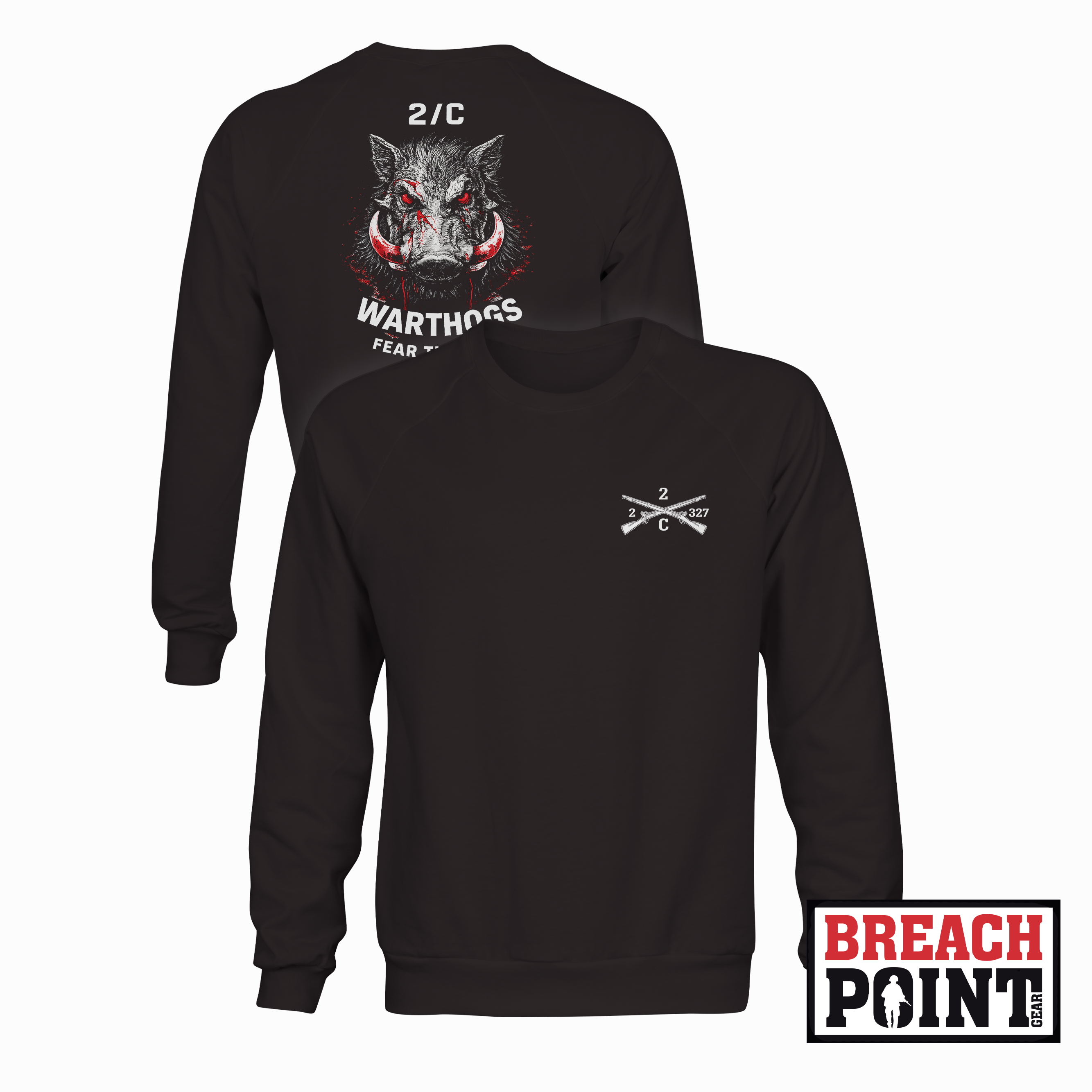 "WARTHOGS" 2/C/2-327th Infantry Regiment - Sweatshirt (B108)