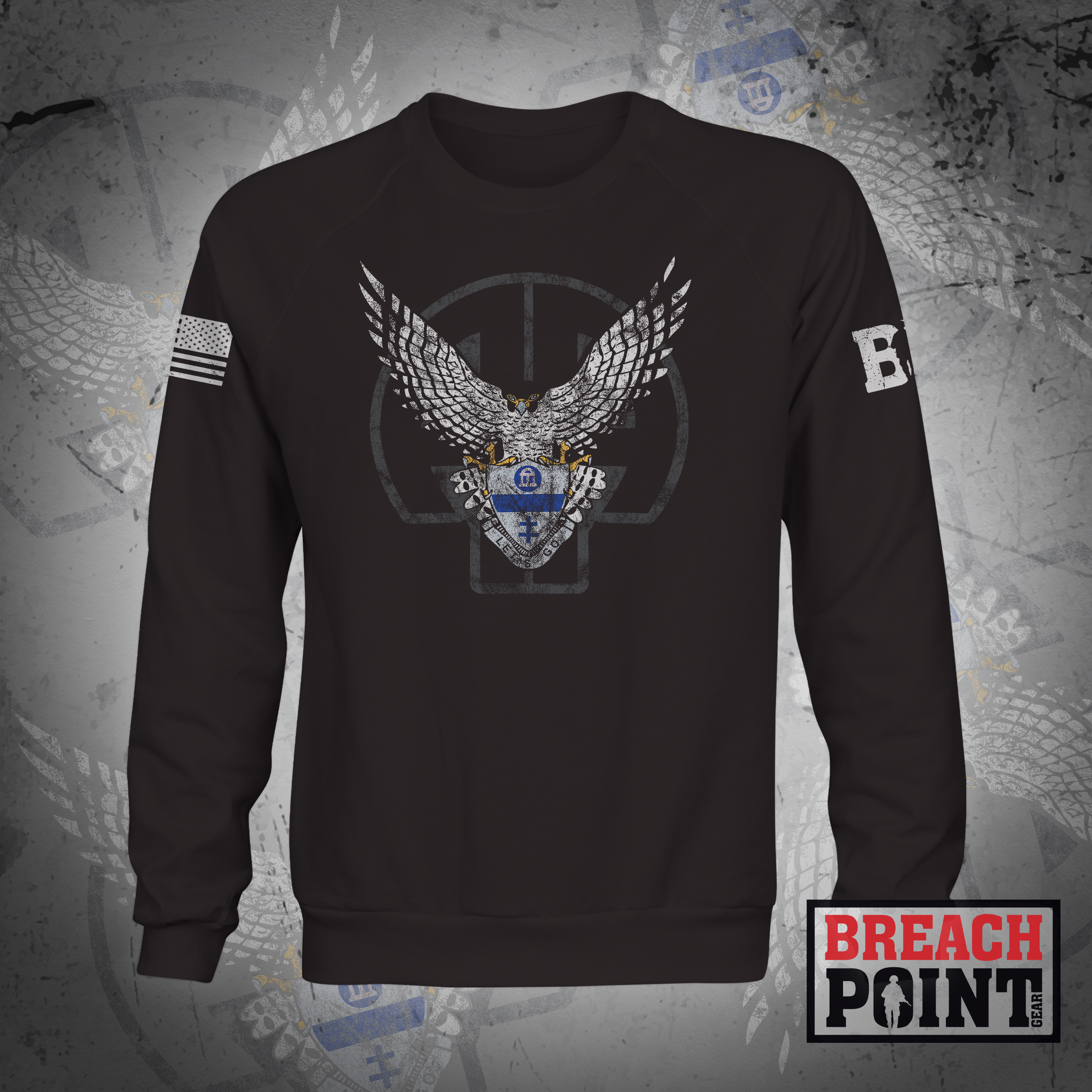 "WHITE FALCONS" 2-325th Parachute Infantry Regiment - Sweatshirt (A30_BP-1)