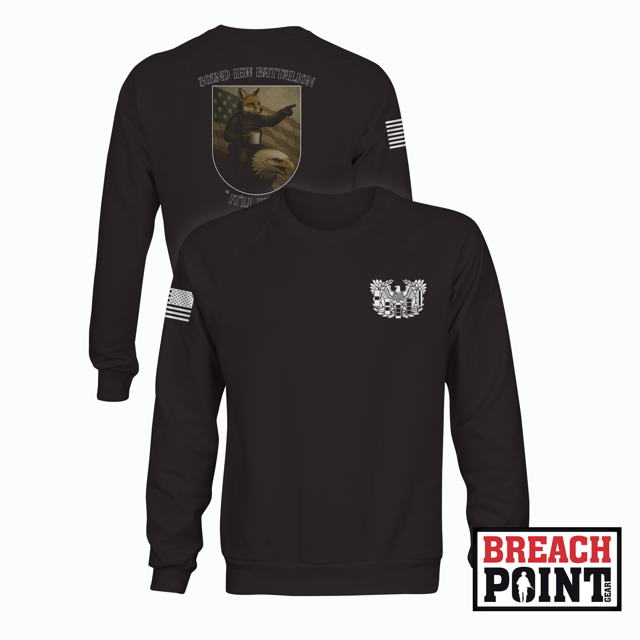 "WARRANT OFFICERS" 302nd Intelligence and Electronic Warefare Battalion - Sweatshirt (B90-2)