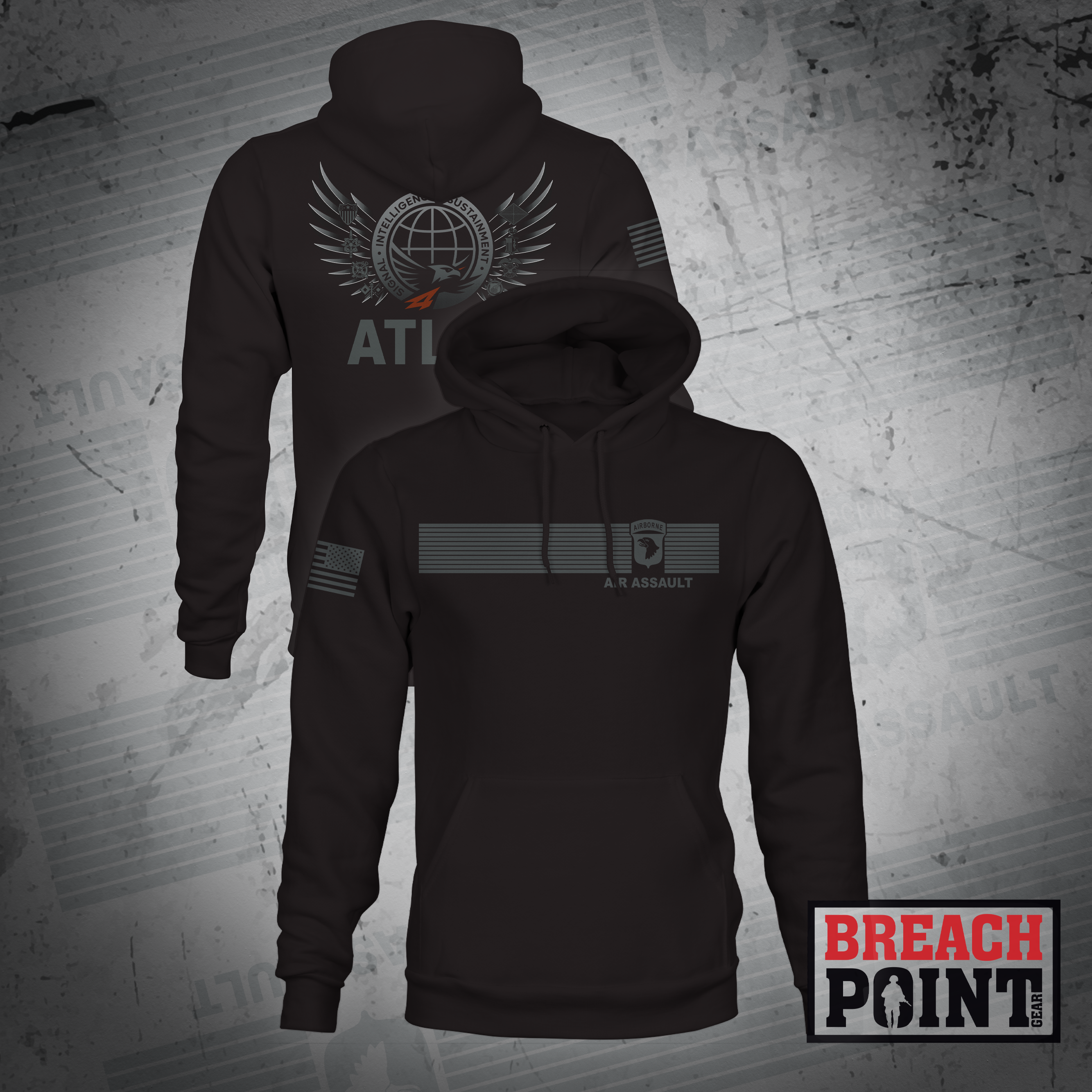 "ATLAS" SIS/Headquarters and Headquarters Battalion, 101st Airborne Division - Hoodie (B86-1)