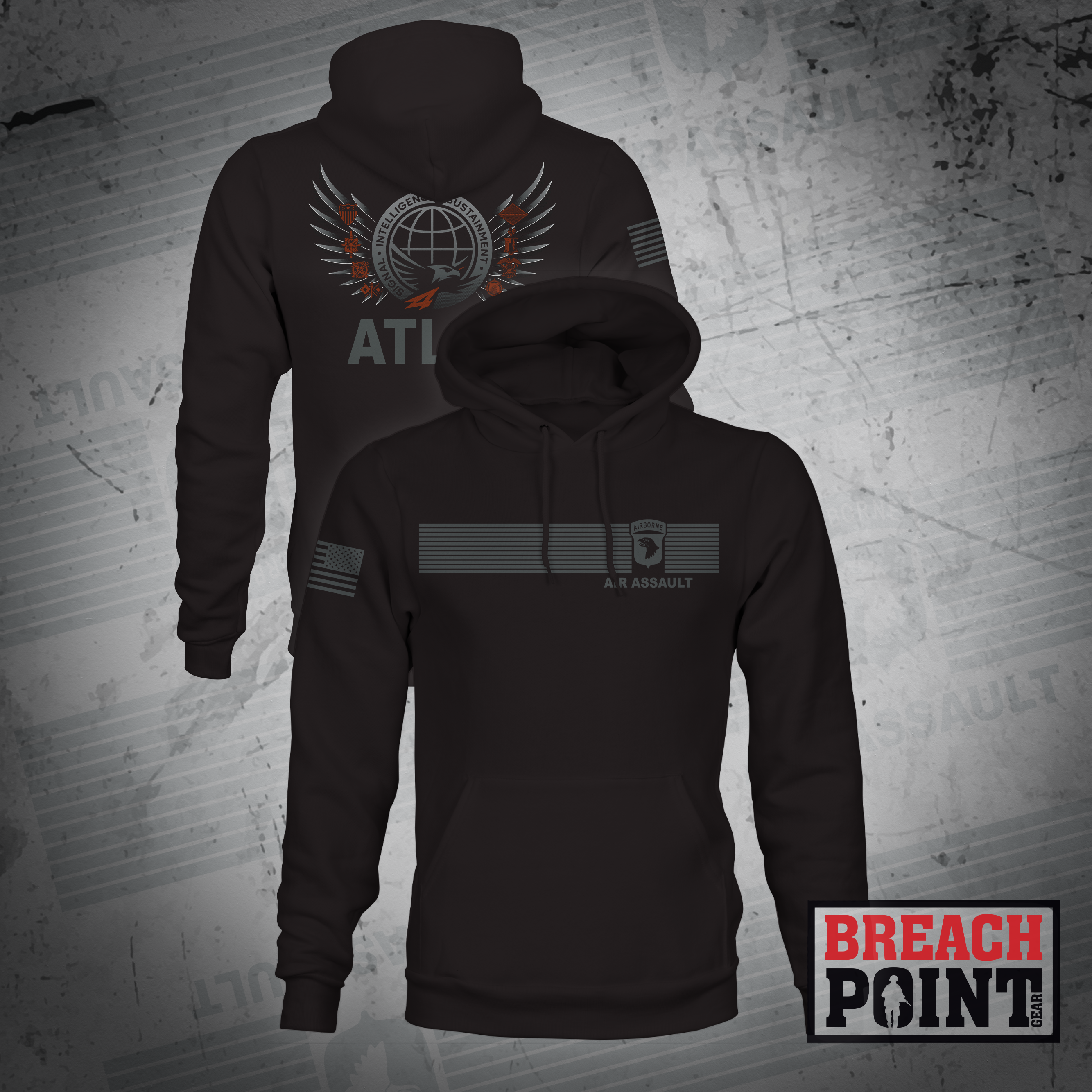 "ATLAS" SIS/Headquarters and Headquarters Battalion, 101st Airborne Division - Hoodie (B86-2)