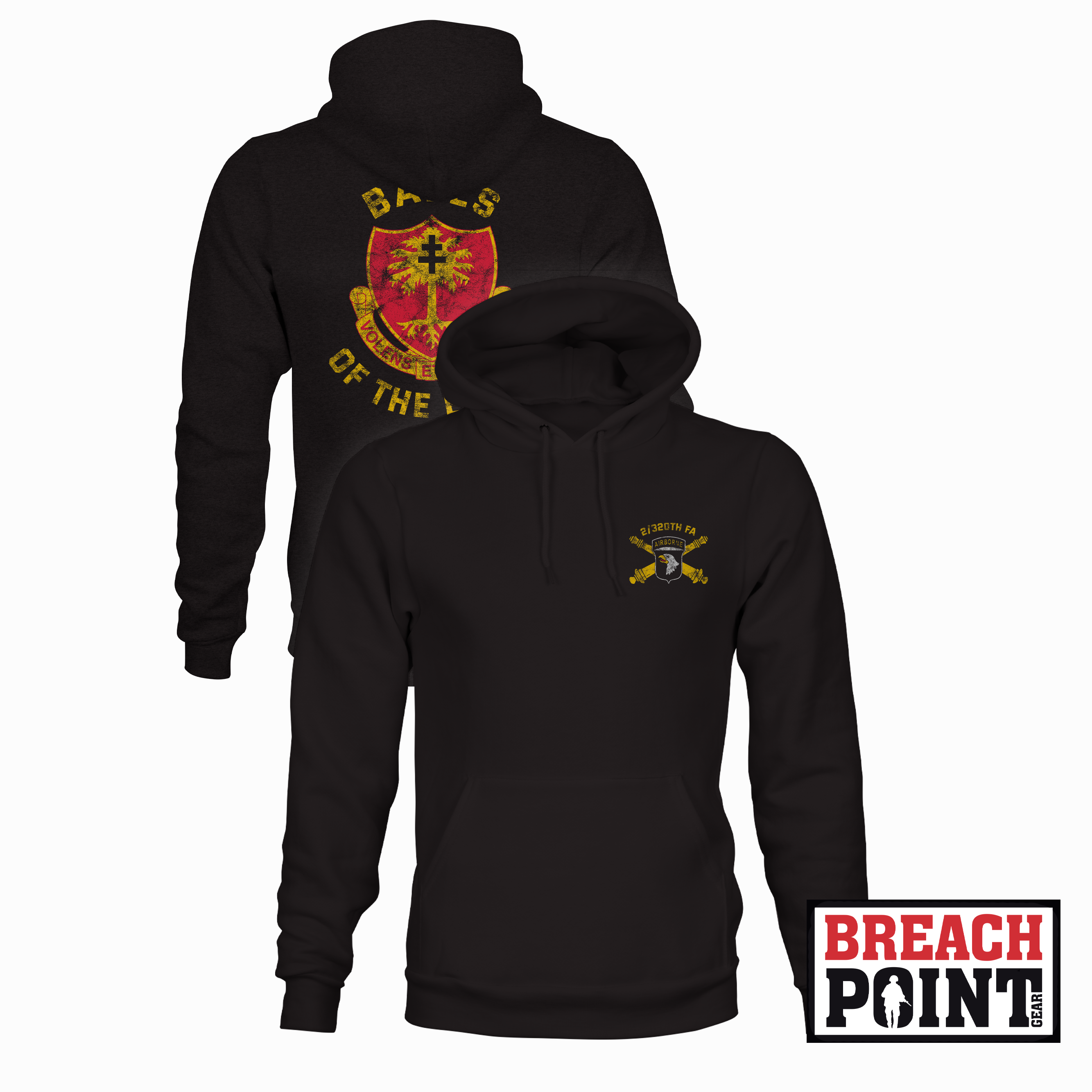 "BALLS OF THE EAGLE" 2-320th Field Artillery Regiment - Hoodie (A34)