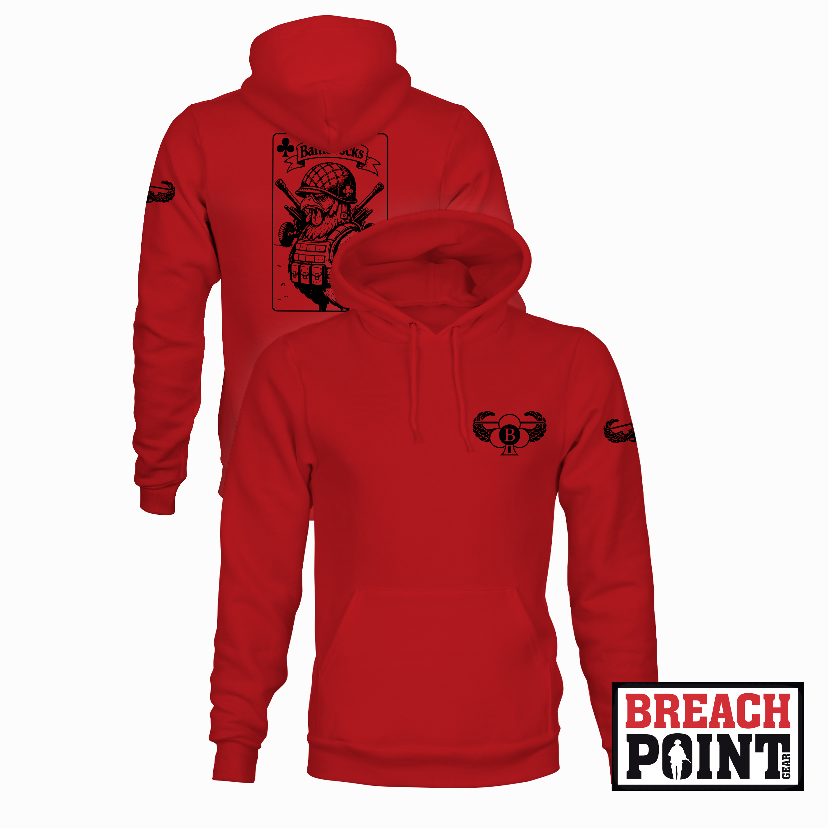 "BATTLECOCKS" 2/B/2-32 Field Artillery Regiment - Hoodie (B105)