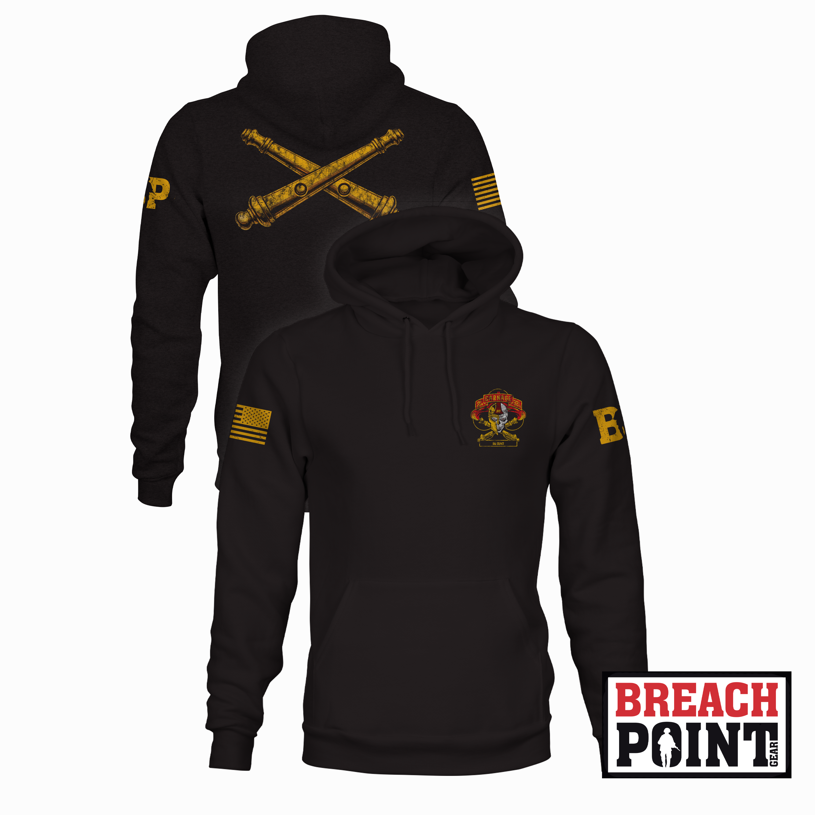 "CARNAGE" C/2-32 Field Artillery Regiment - Hoodie (B94_BP)
