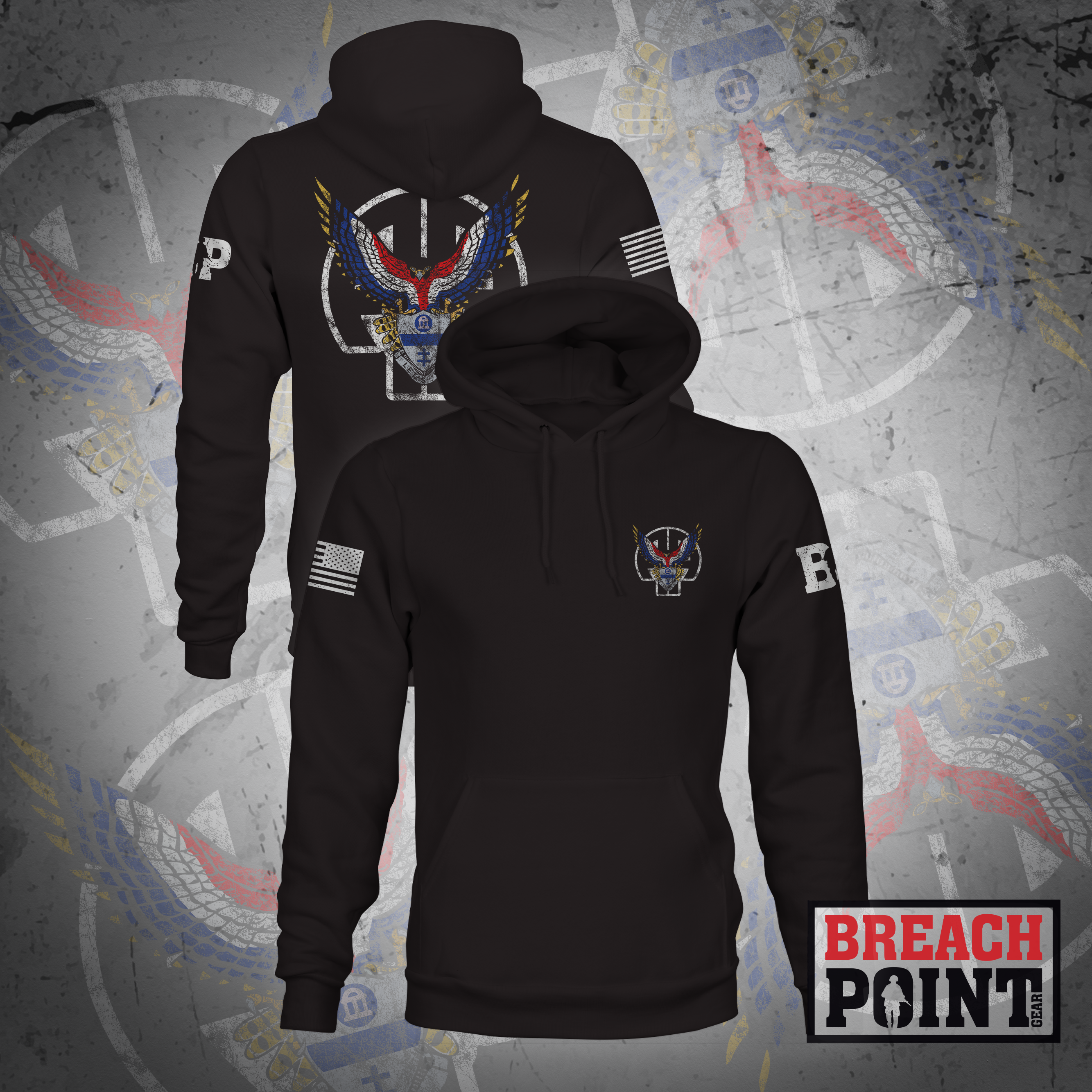 "FALCONS" HQs, 2BCT, 82nd Airborne Division - Hoodie (A24_BP-1)