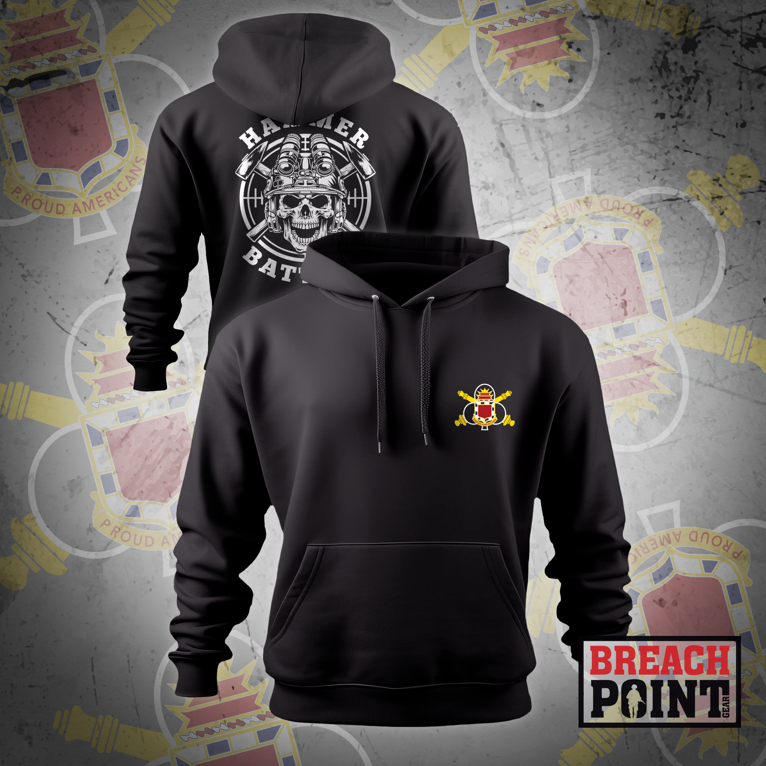 "HAMMER" HHB/2-32 Field Artillery Regiment - Hoodie