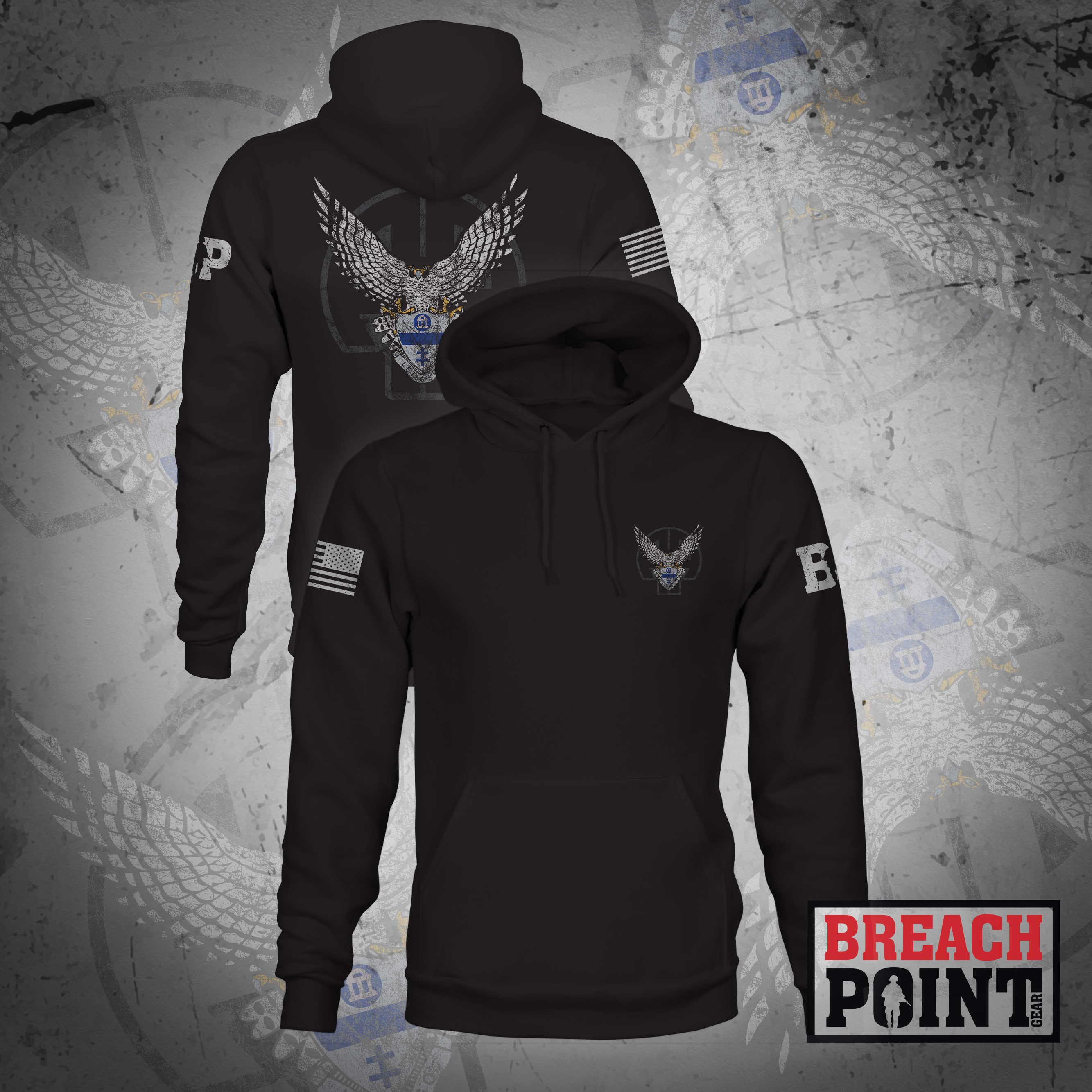 "WHITE FALCONS" 2-325th Parachute Infantry Regiment - Hoodie (A30_BP-1)