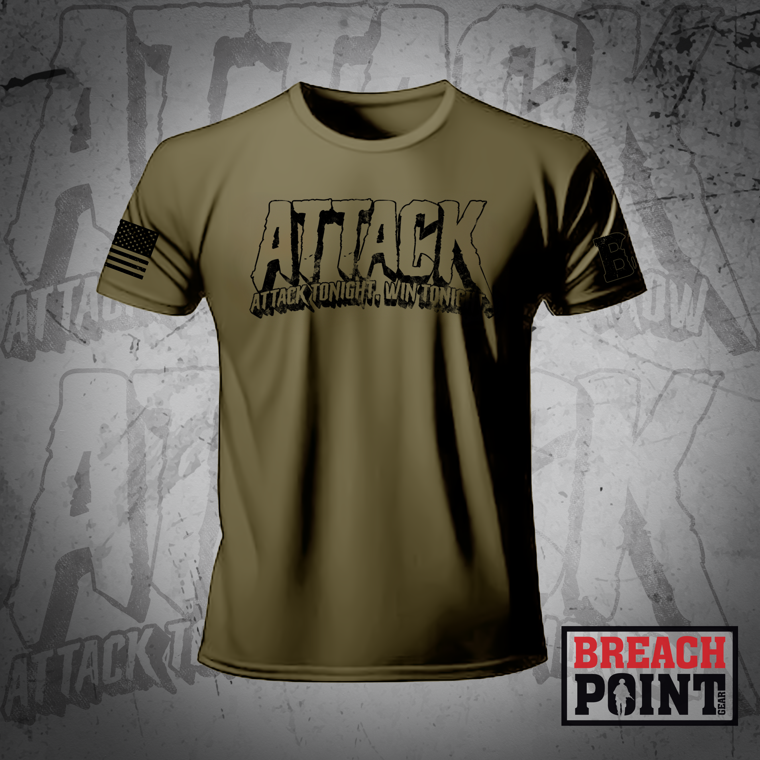 "ATTACK" A/2-502nd Infantry Regiment - Military Tee (2)