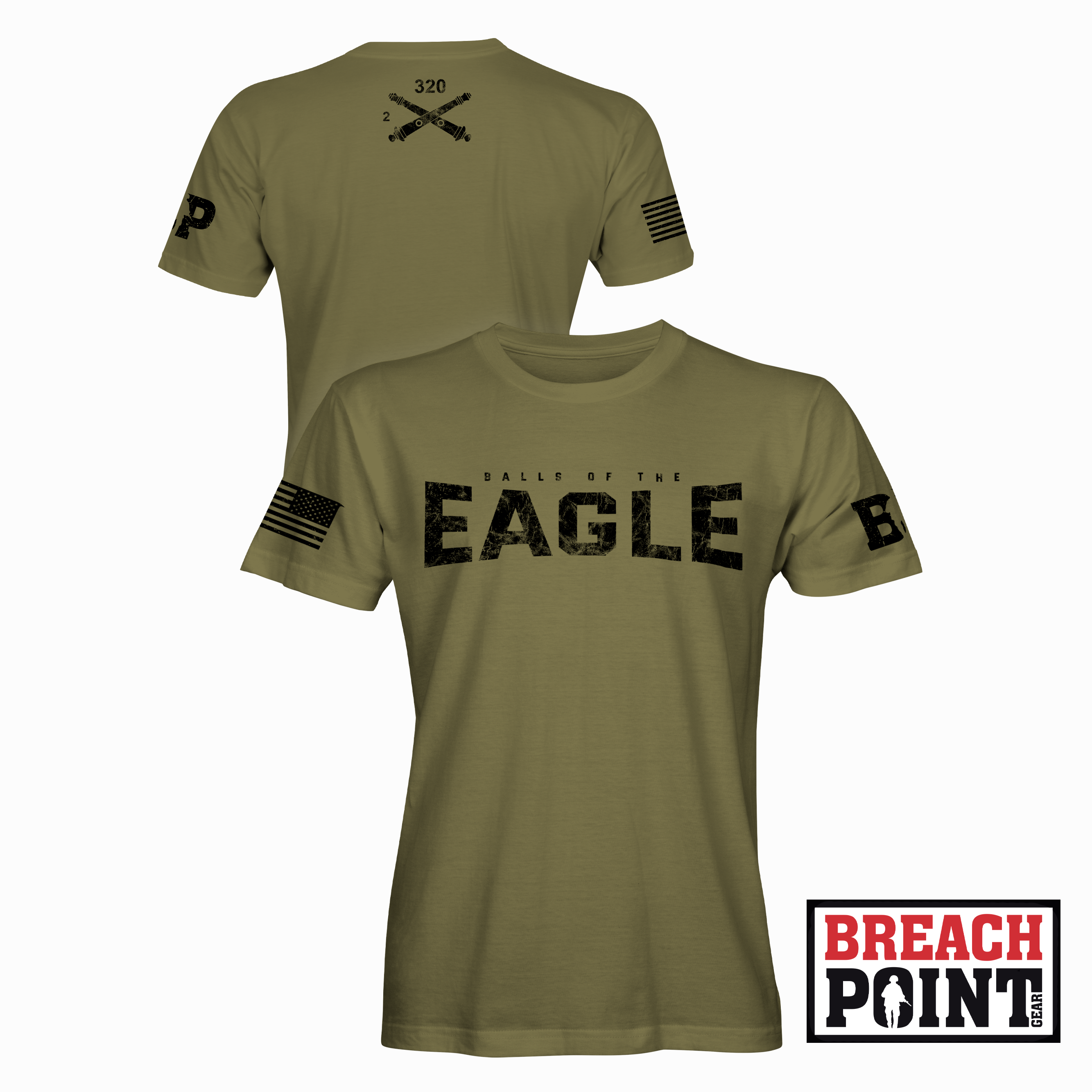 "BALLS OF THE EAGLE" 2-320th Field Artillery Regiment - Military Tee (A34_BP-1)