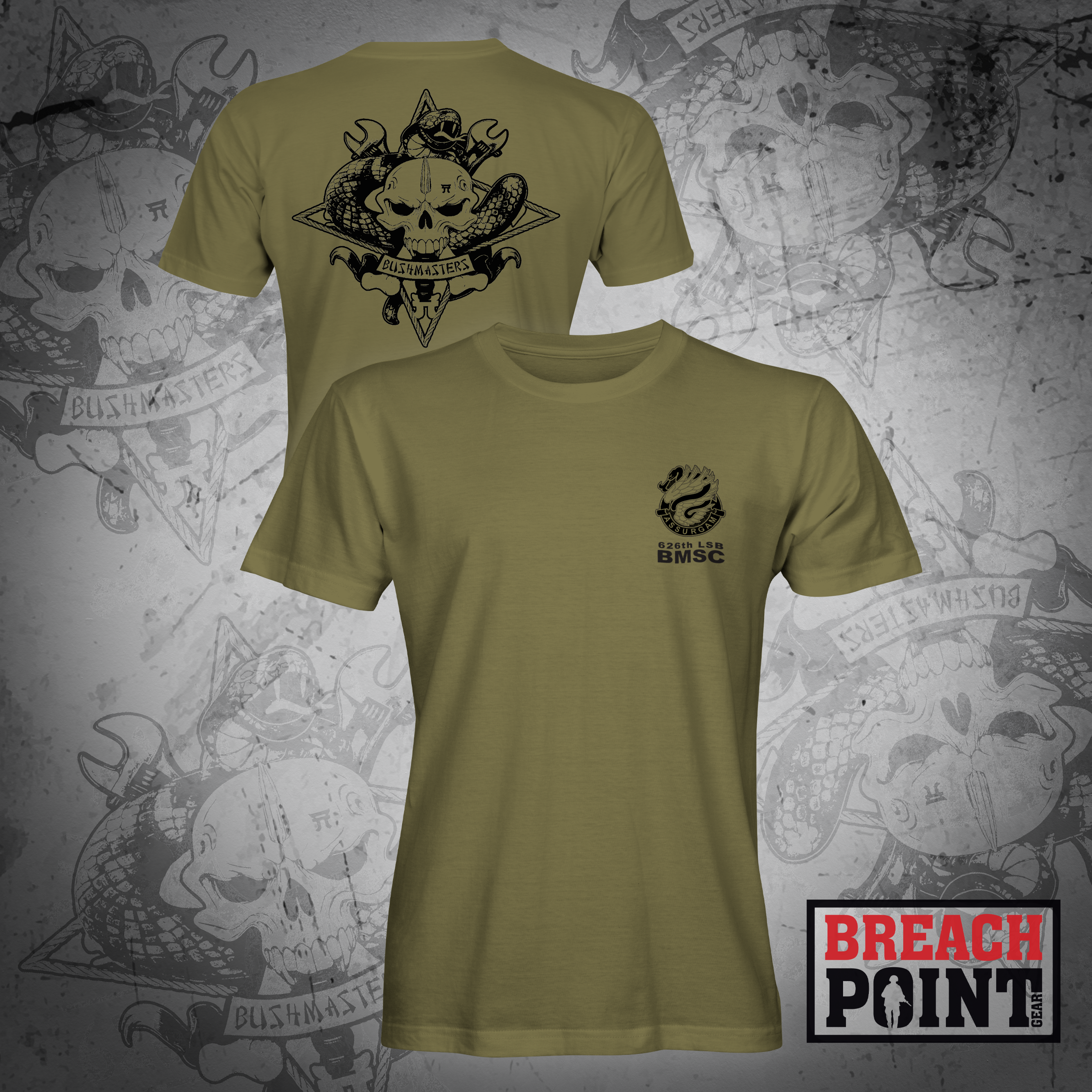 "BUSHMASTERS" B/626th Light Support Battalion - Military Tee (B83)