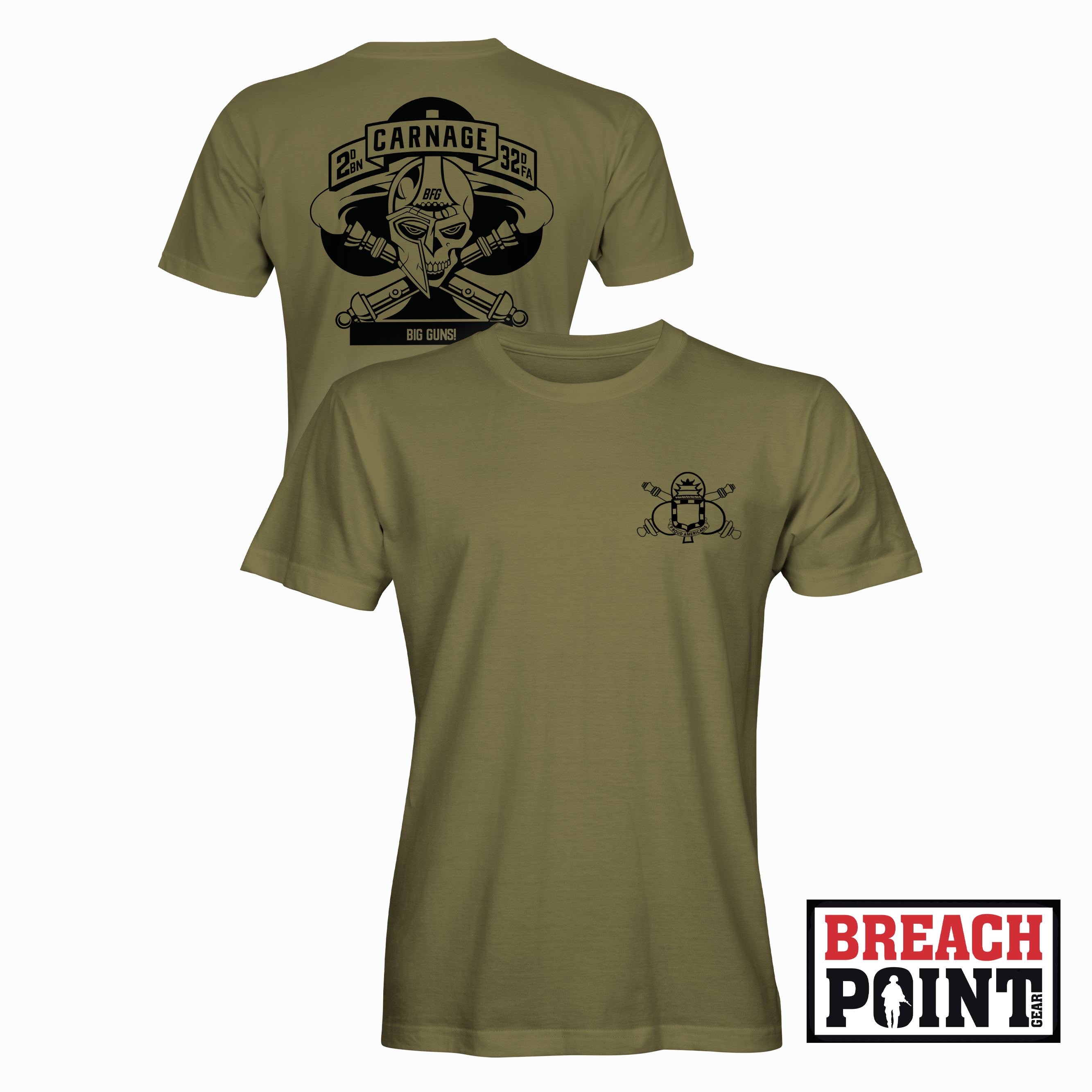 "CARNAGE" C/2-32 Field Artillery Regiment - Military Tee (B94)