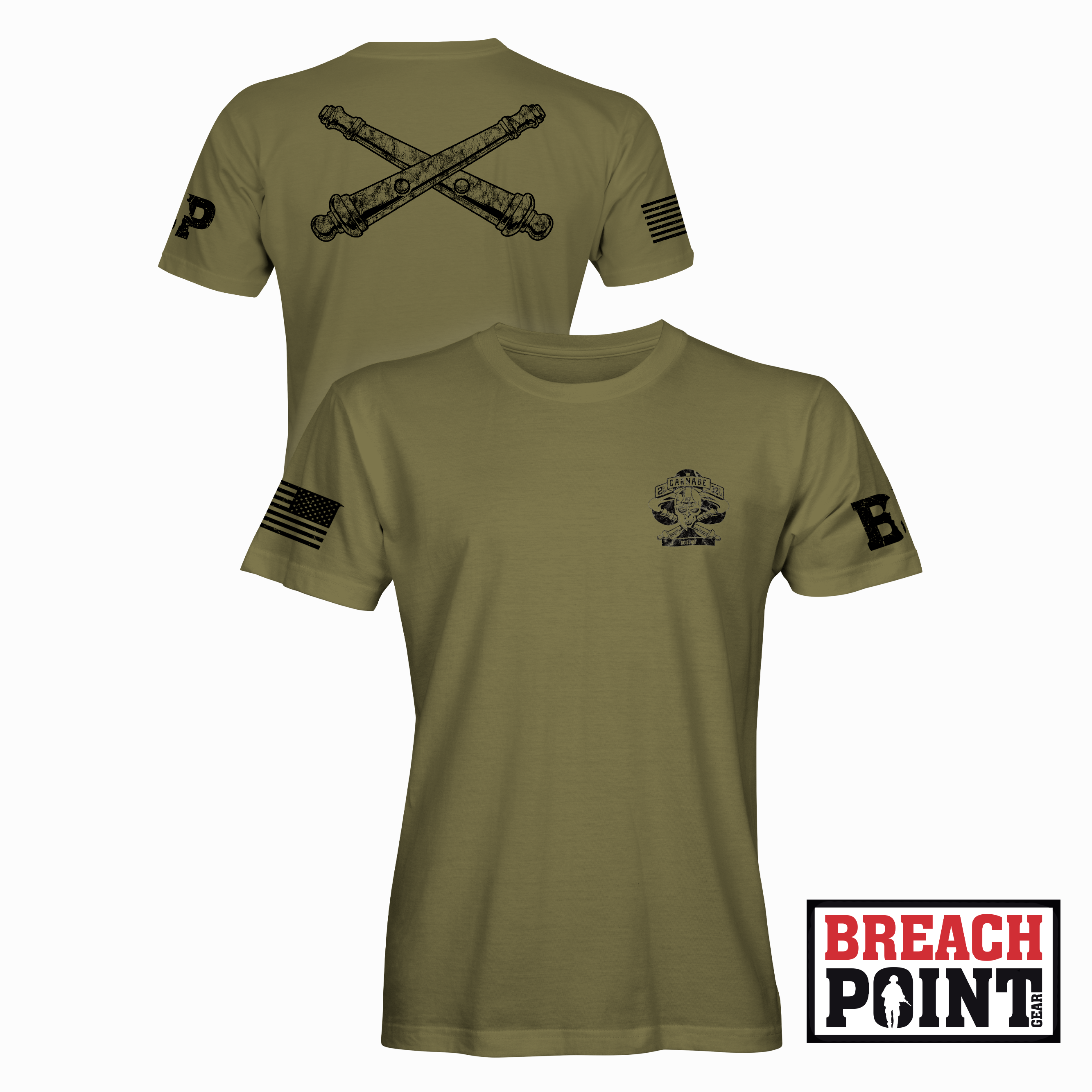 "CARNAGE" C/2-32 Field Artillery Regiment - Military Tee (B94_BP)