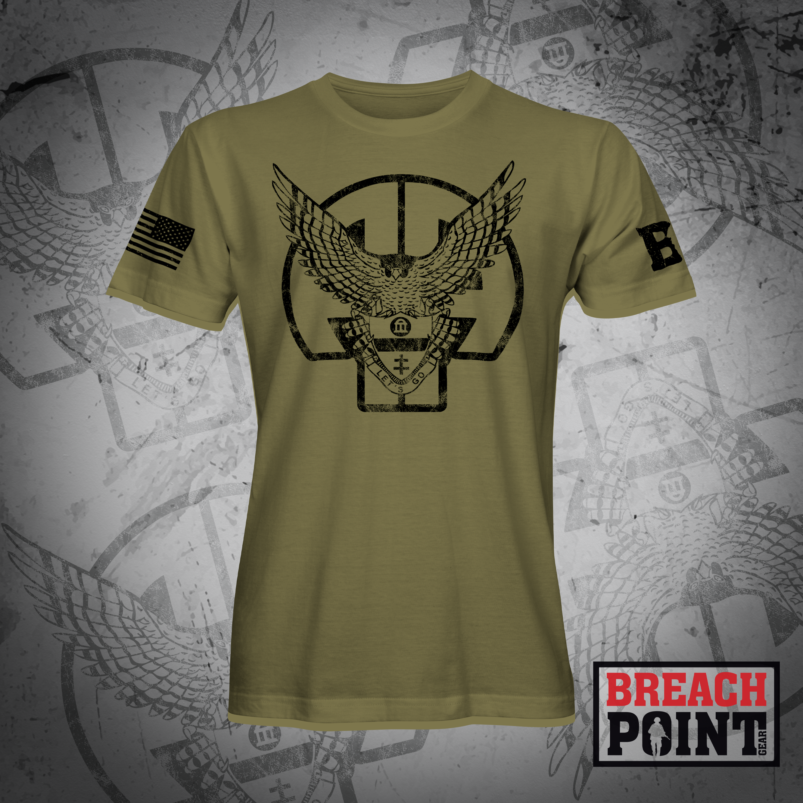 "GOLD FALCONS" 4-325th Parachute Infantry Regiment - Military Tee (A32_BP-1)