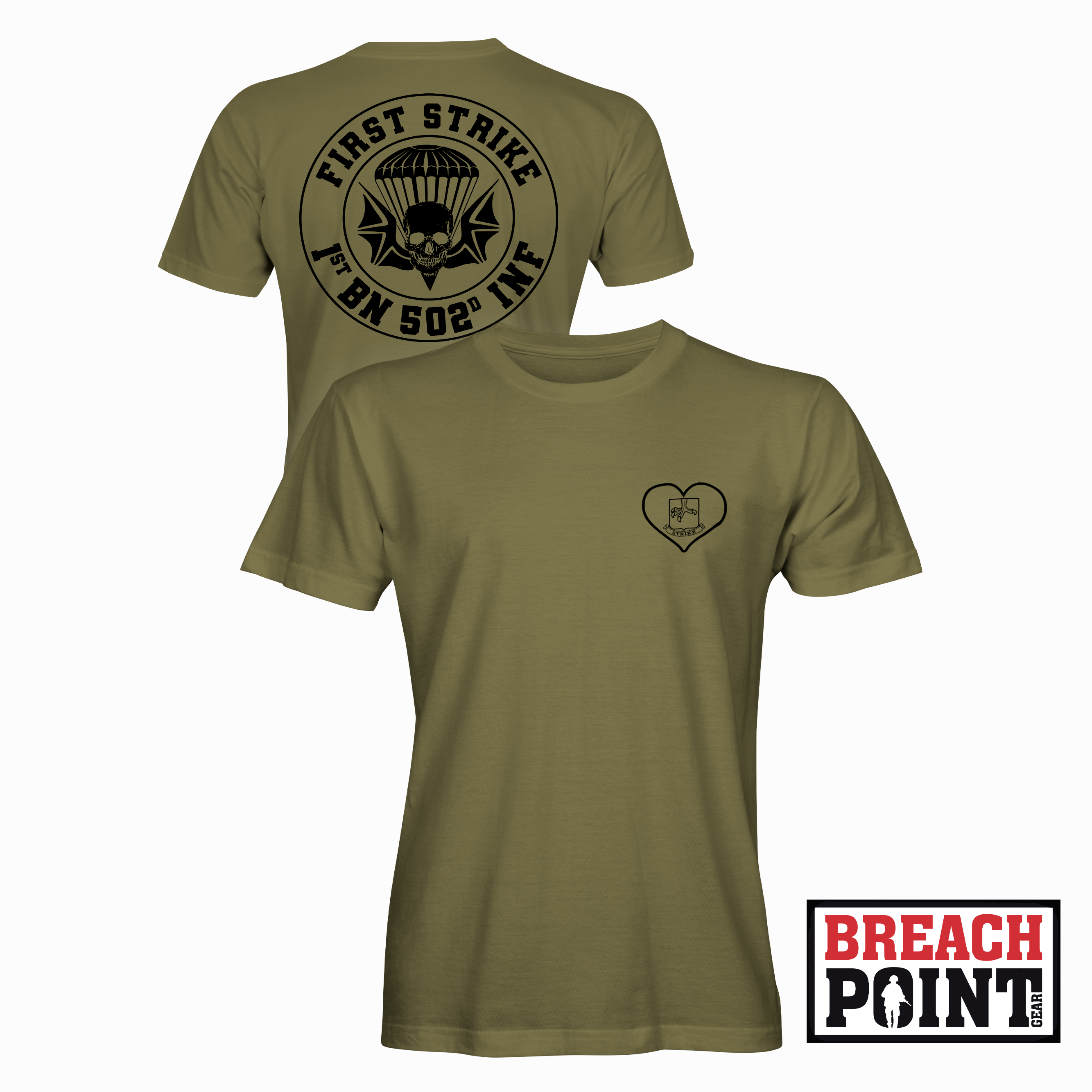 "FIRST STRIKE" 1-502nd Infantry Regiment - Military Tee (A10)
