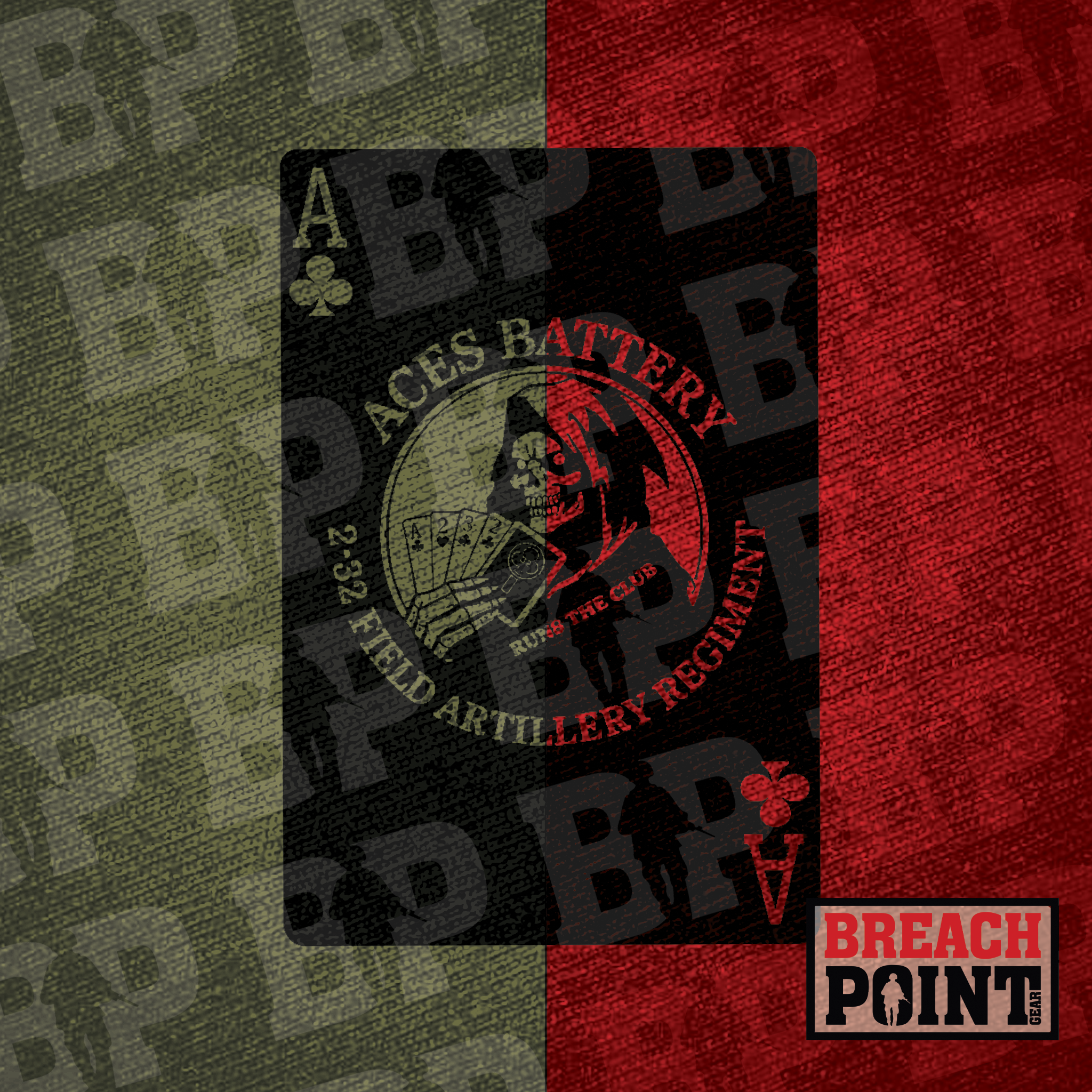 "ACES" A/2-32nd Field Artillery Regiment - Hoodie (B106)