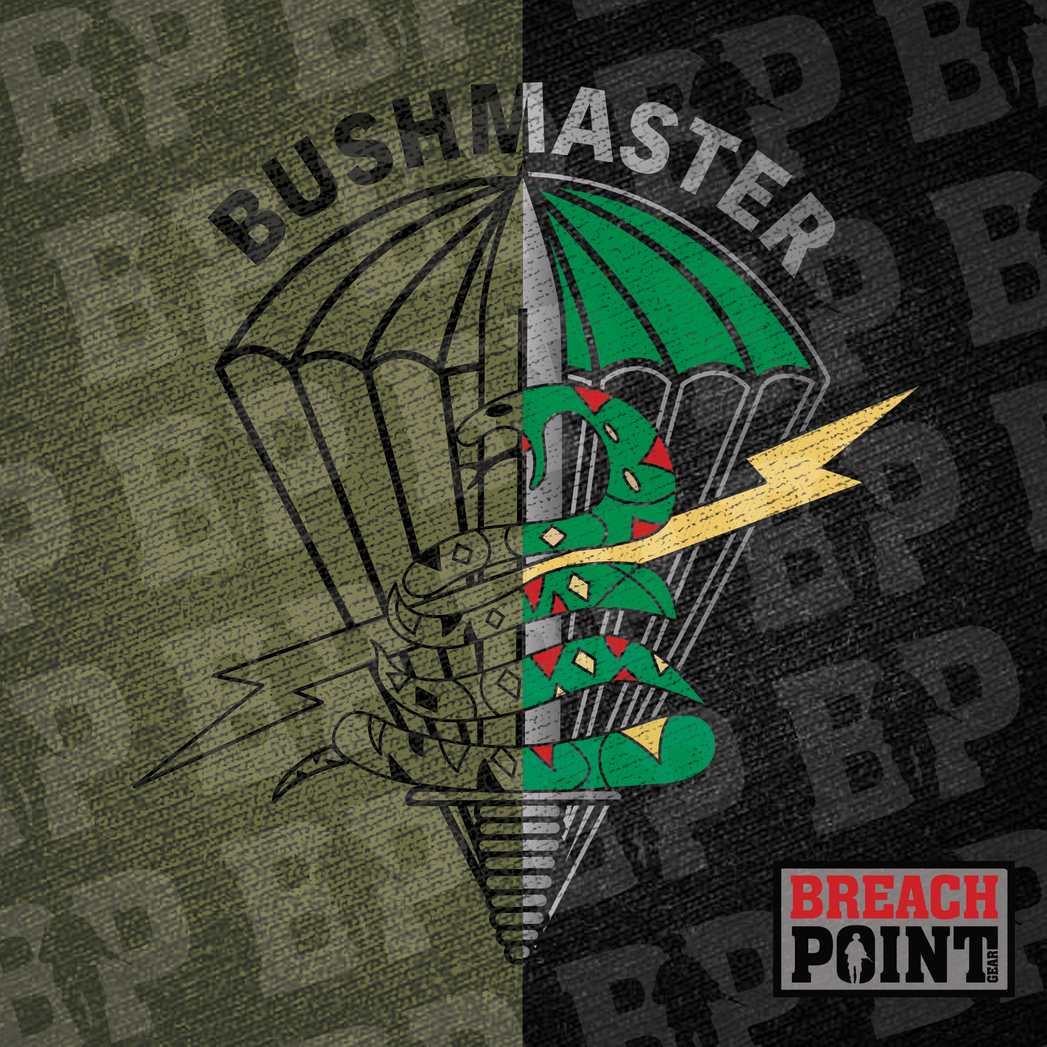 "BUSHMASTER" B/1-327th Infantry Regiment - Hoodie (B111)