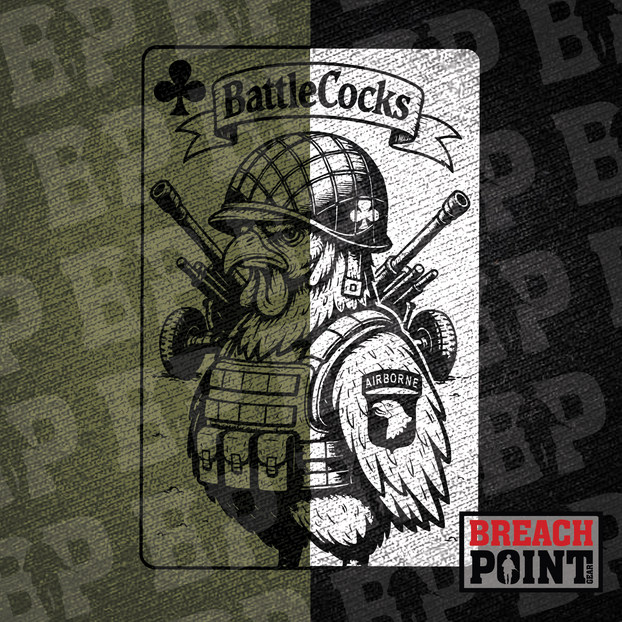 "BATTLECOCKS" 2/B/2-32 Field Artillery Regiment - Hoodie (B105-2)