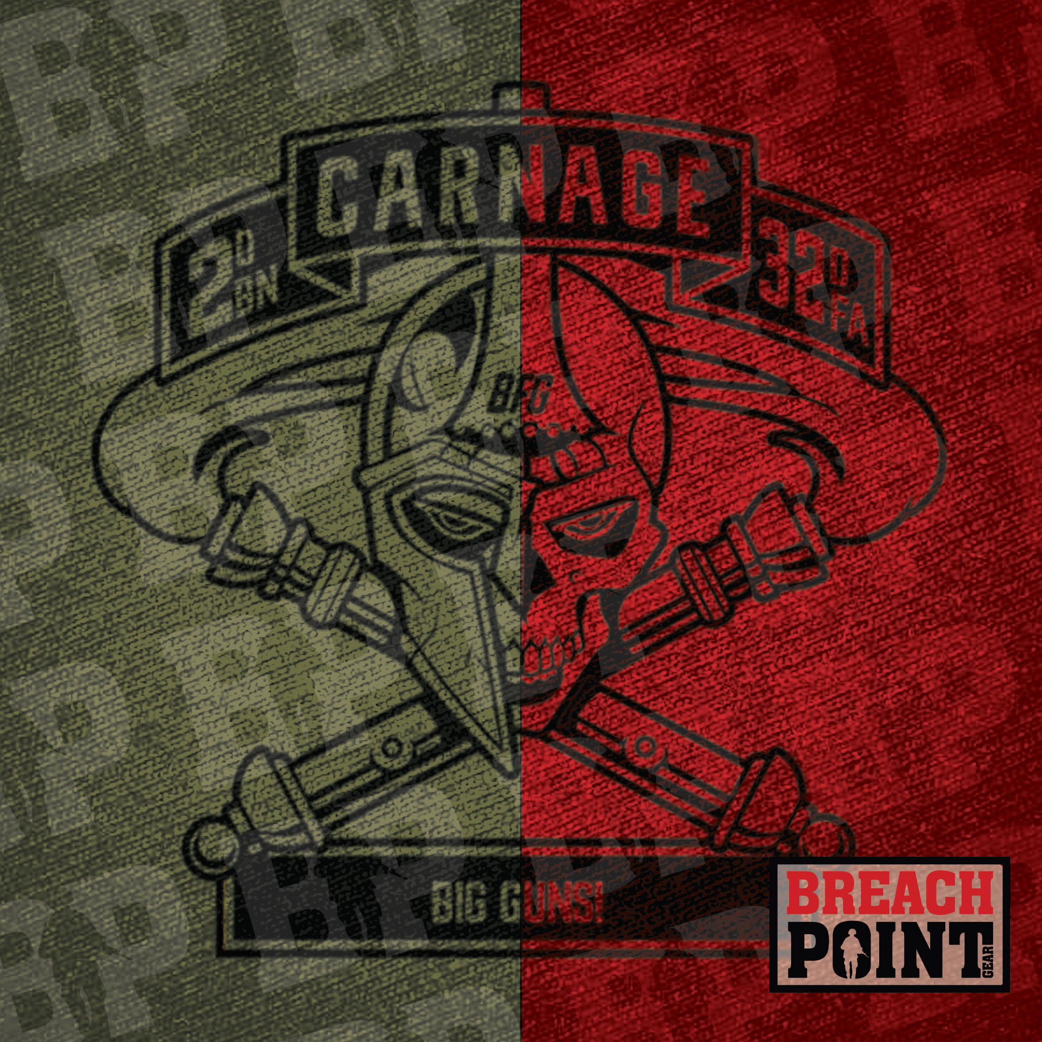 "CARNAGE" C/2-32nd Field Artillery Regiment - T-Shirt (B94-3)