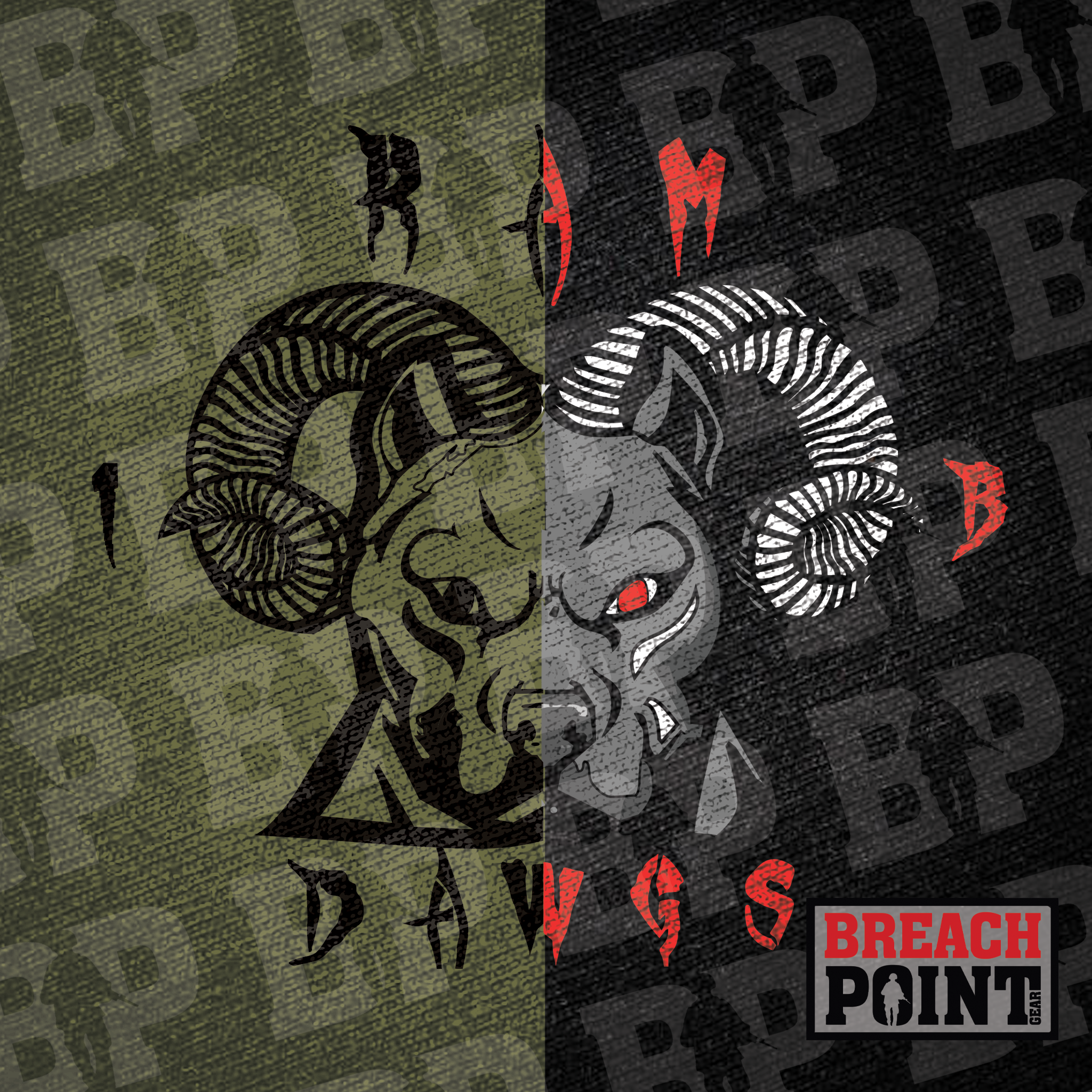 "RAM DAWGS" 1/B/2-327th Infantry Regiment - Hoodie (B79)