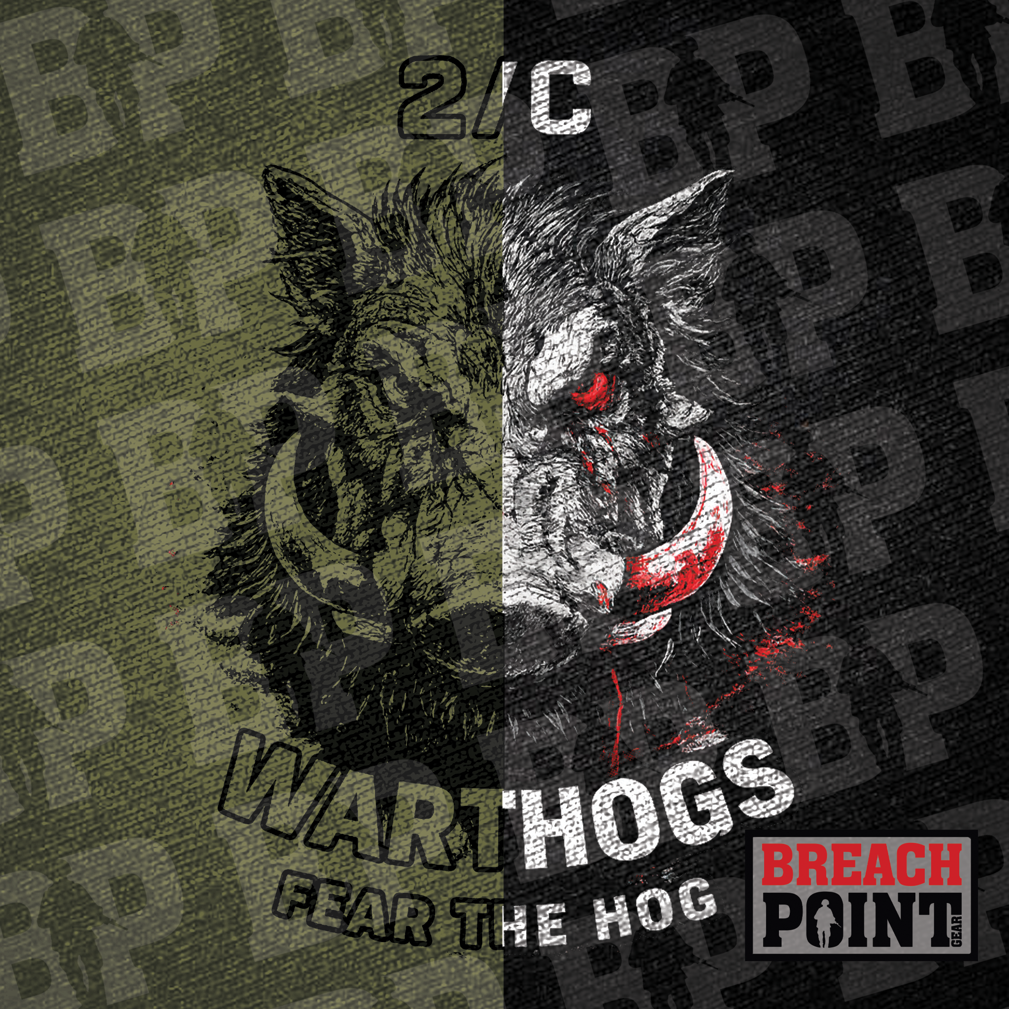 "WARTHOGS" 2/C/2-327th Infantry Regiment - Sweatshirt (B108)