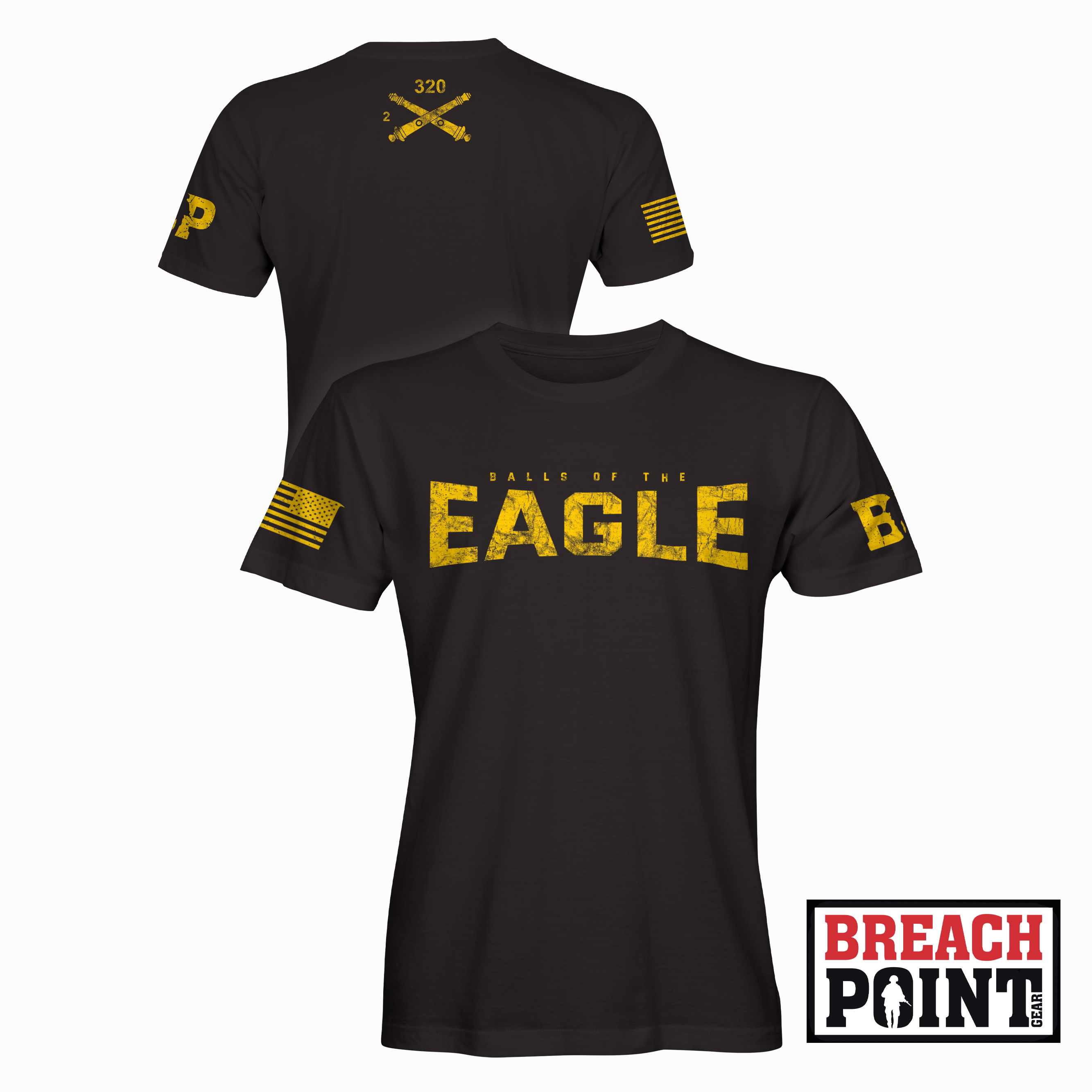 "BALLS OF THE EAGLE" 2-320th Field Artillery Regiment - T-Shirt (A34_BP-1)