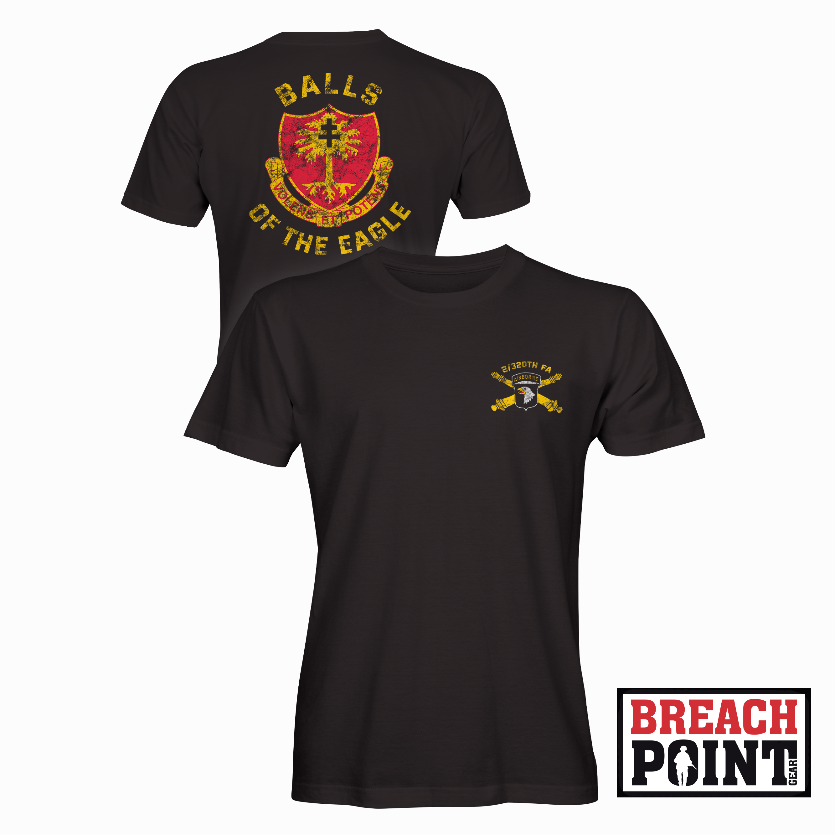 "BALLS OF THE EAGLE" 2-320th Field Artillery Regiment - T-Shirt (A34)