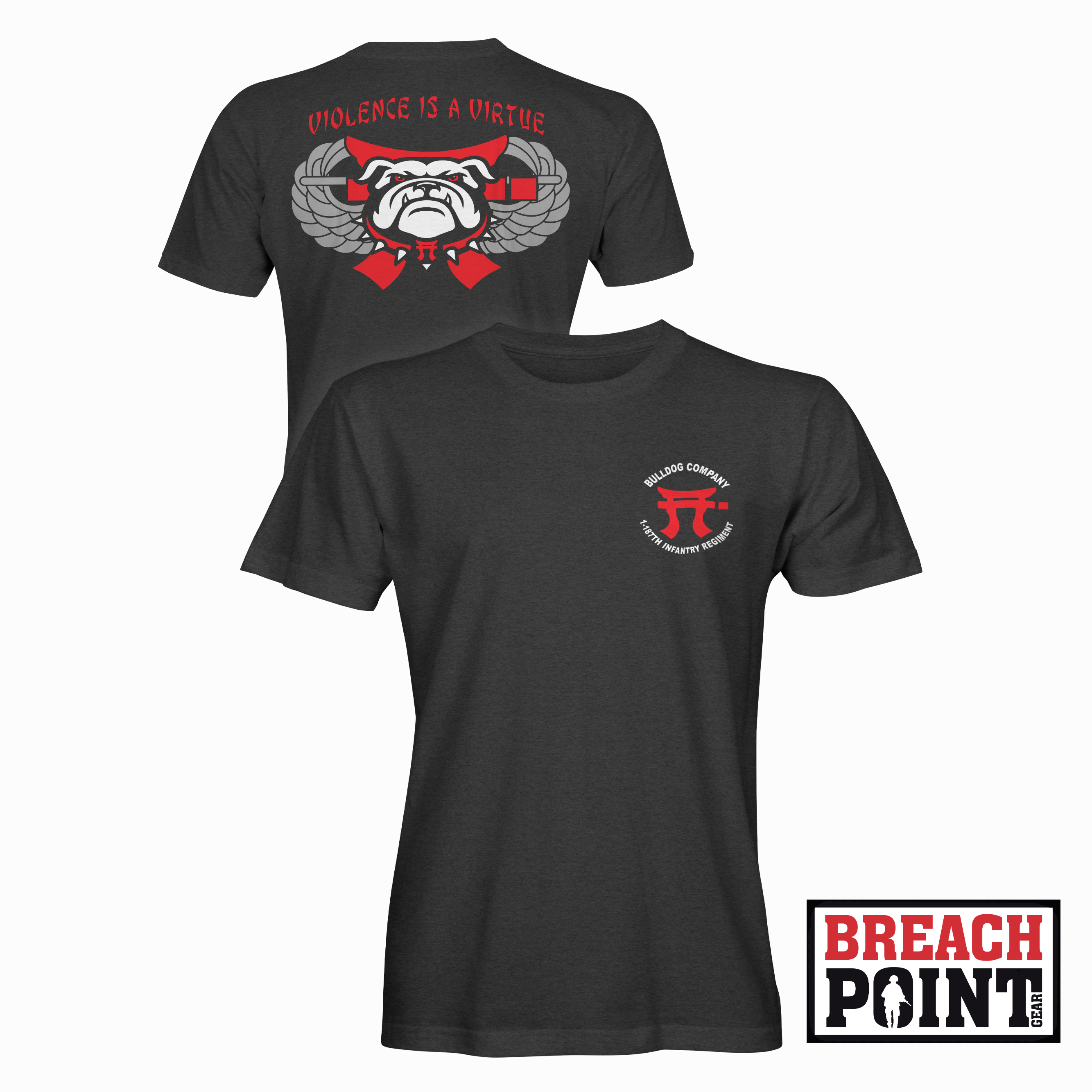 "BULLDOG" B/1-187th Infantry Regiment - T-Shirt (B89)
