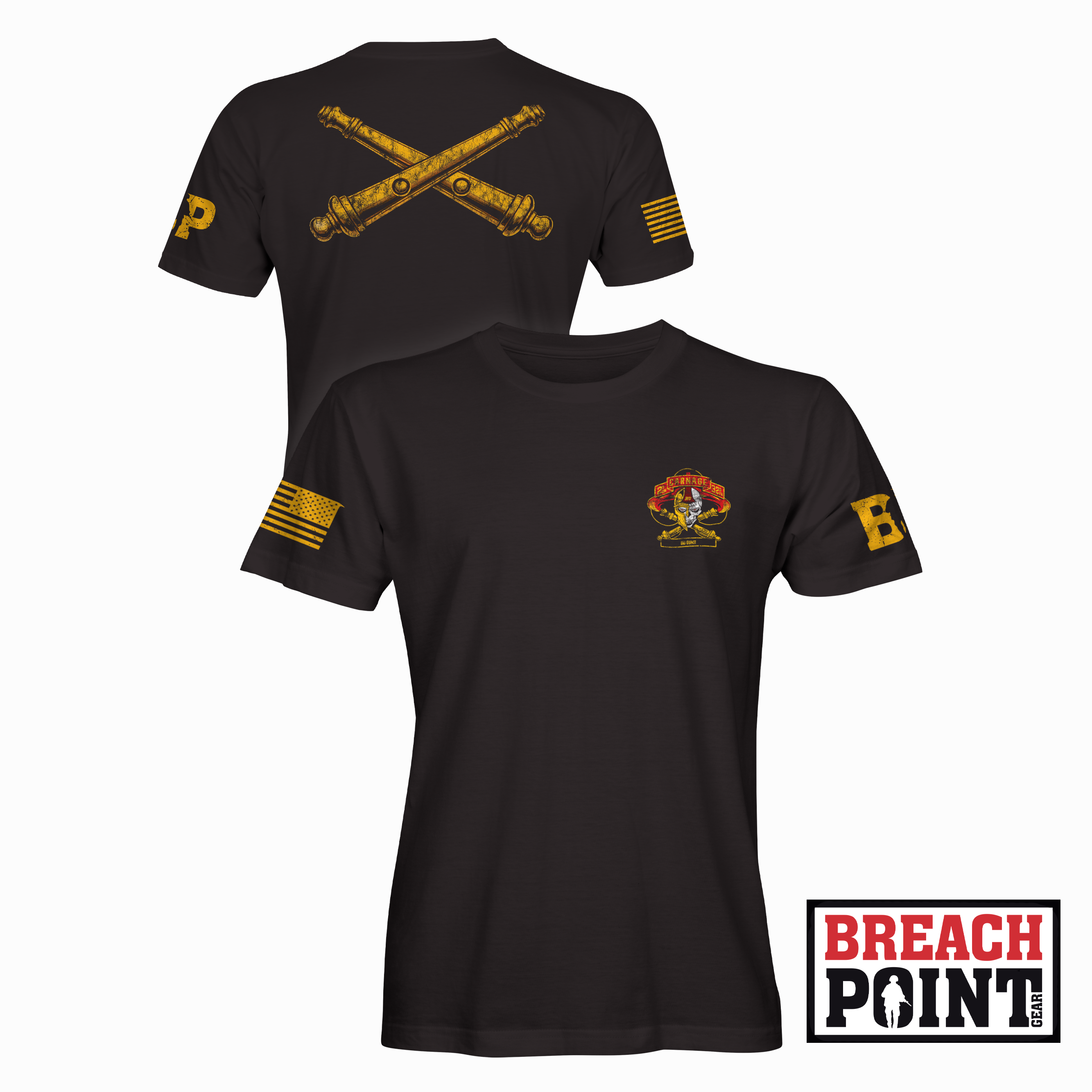 "CARNAGE" C/2-32 Field Artillery Regiment - T-Shirt (B94_BP)