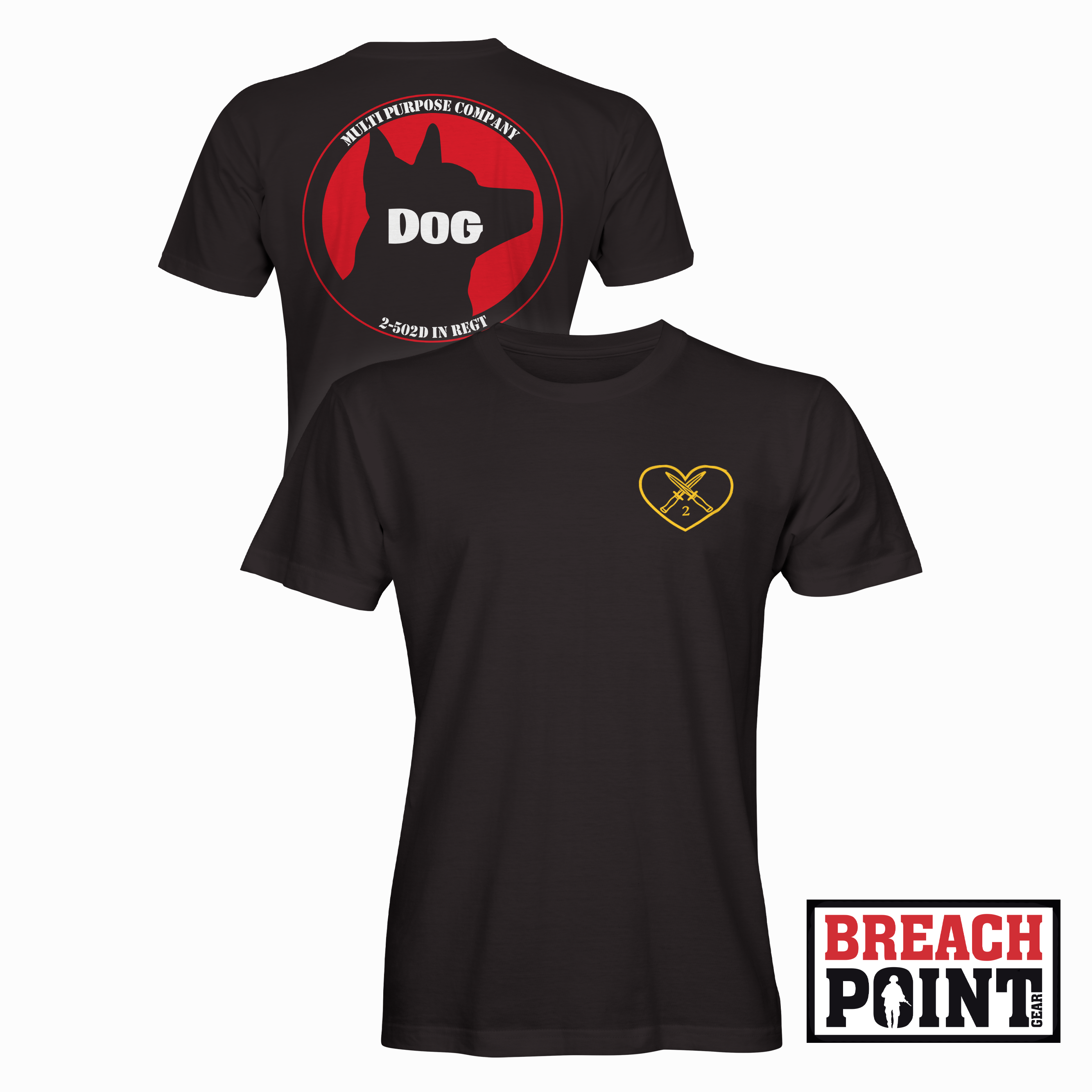 "DOG" MPC/2-502nd Infantry Regiment - T-Shirt (B96-1)