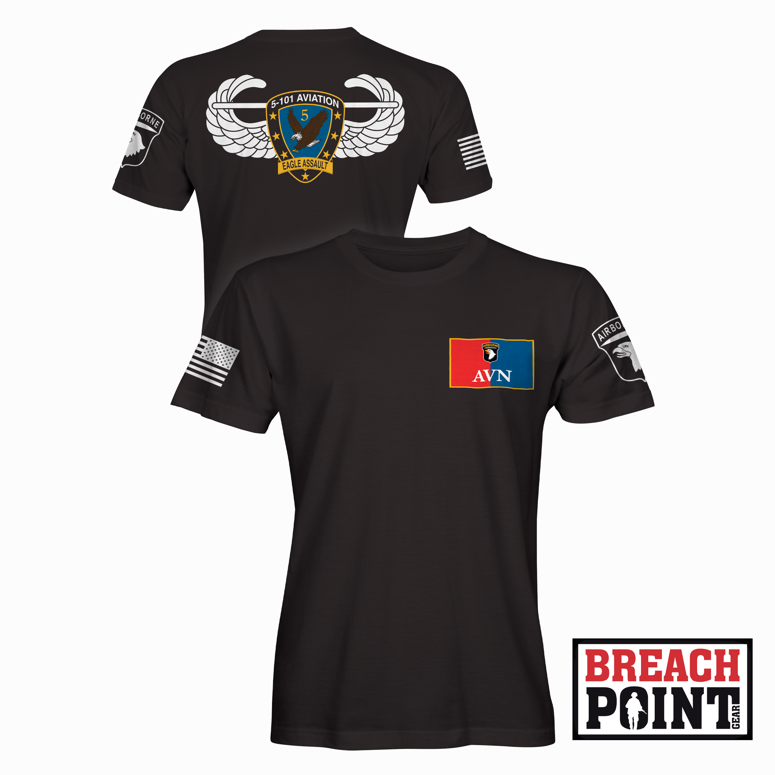 "EAGLE ASSAULT" 5-101st Combat Aviation Brigade - T-Shirt (A33)