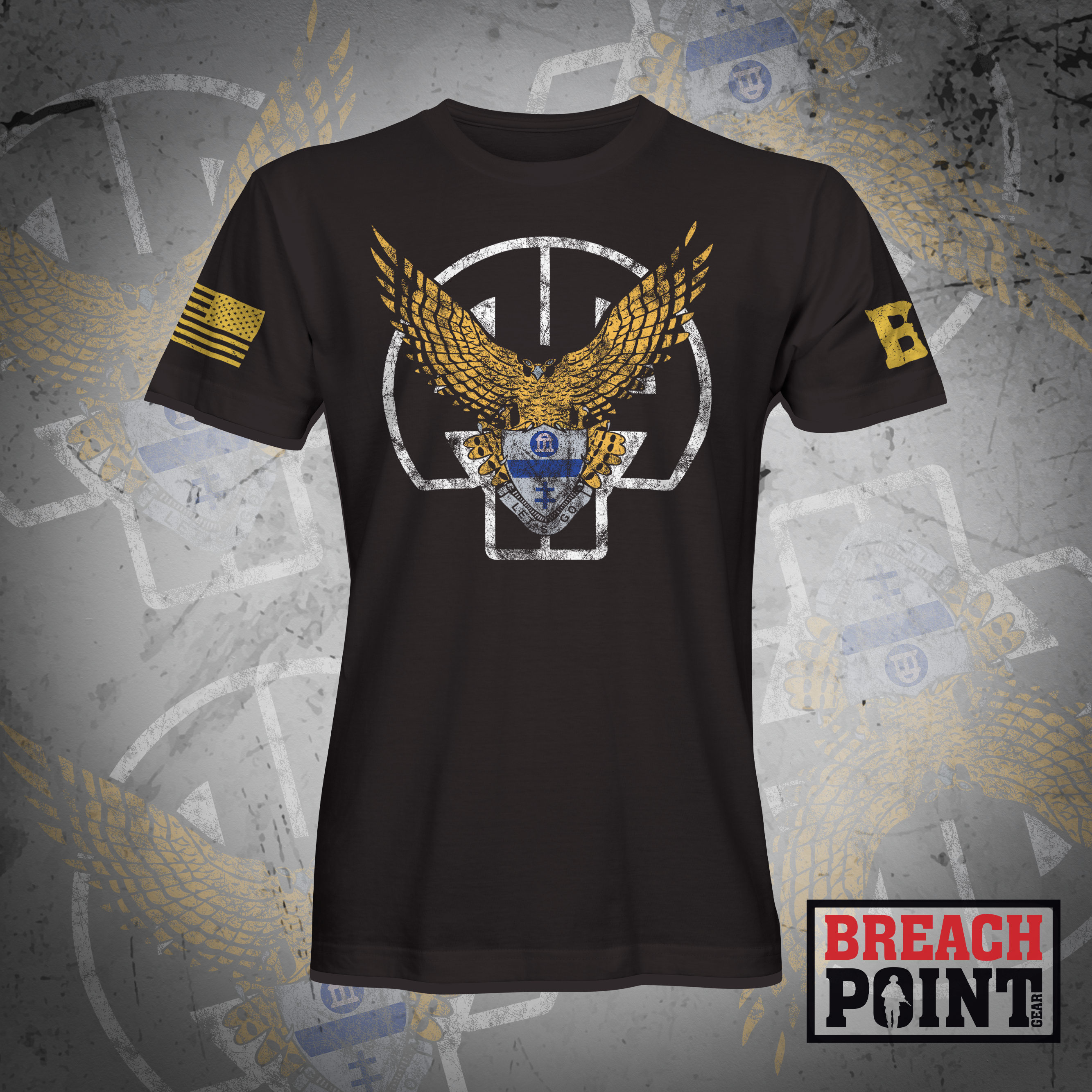 "GOLD FALCONS" 4-325th Parachute Infantry Regiment - T-Shirt (A32_BP-1)