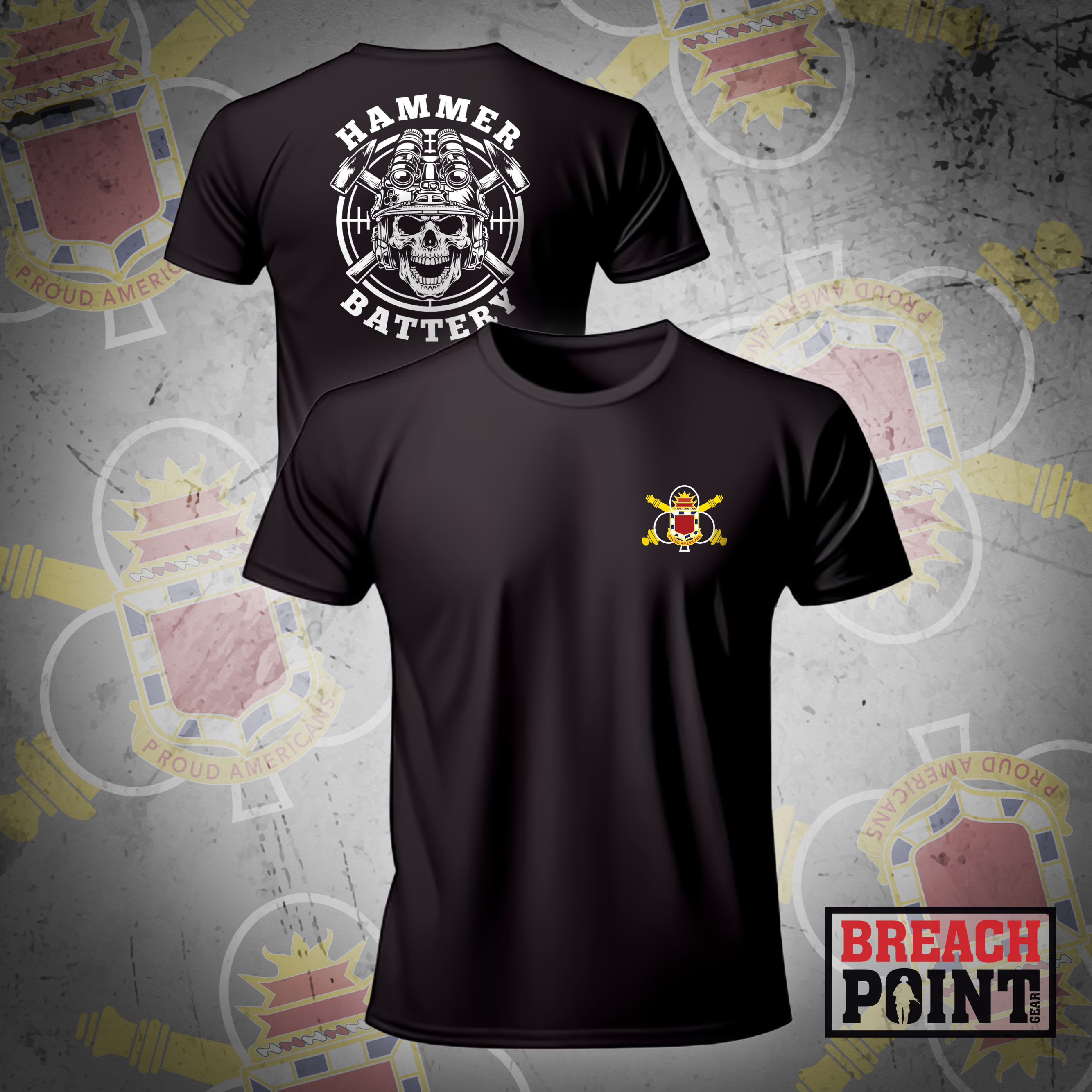 "HAMMER" HHB/2-32 Field Artillery Regiment - T-Shirt