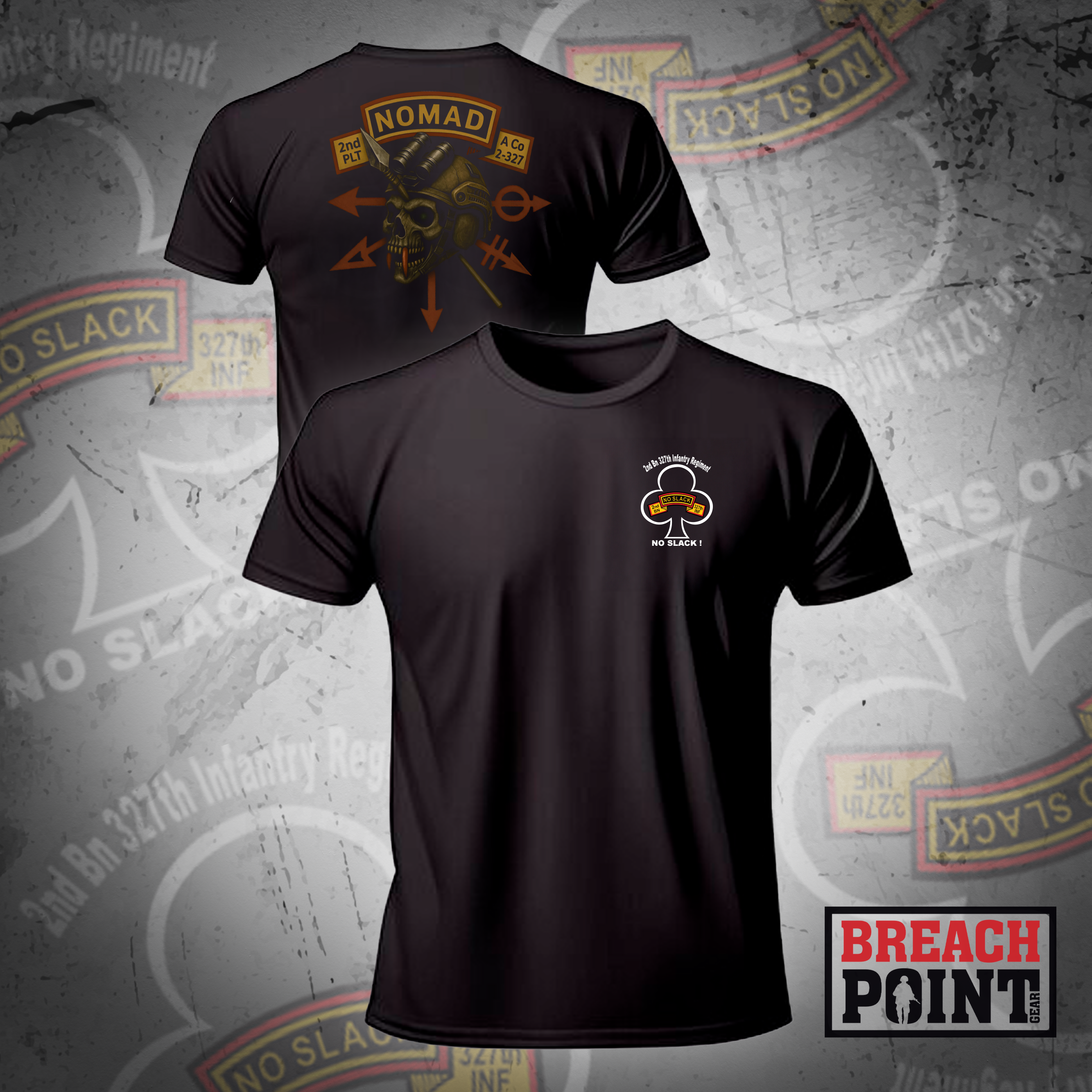 "NOMAD" A/2/2-327th Infantry Regiment - T-Shirt (1)