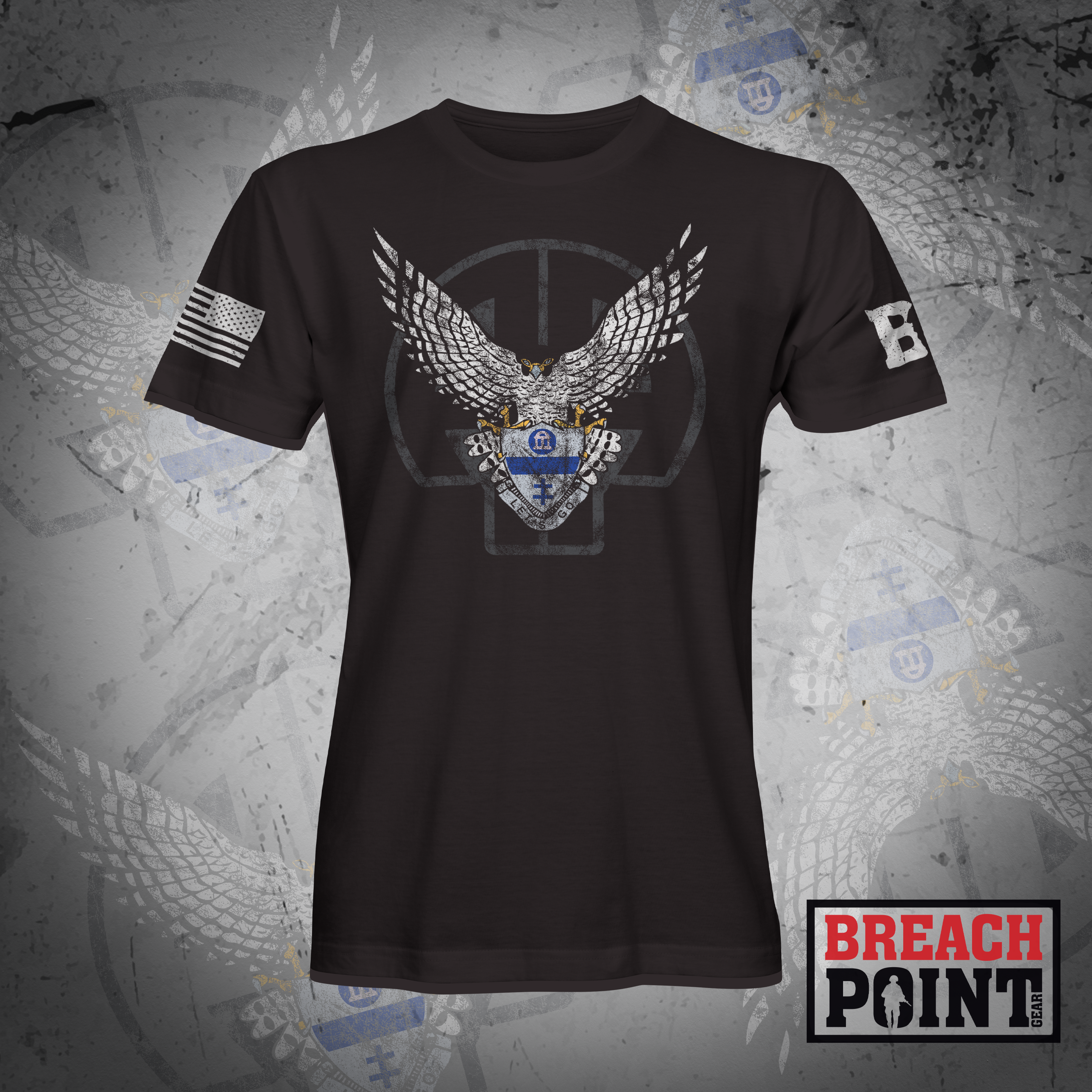 "WHITE FALCONS" 2-325th Parachute Infantry Regiment - T-Shirt (A30_BP-1)