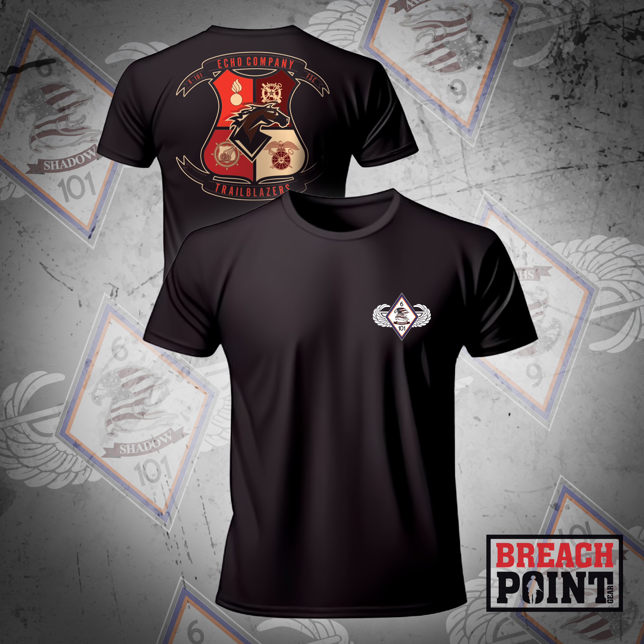 "TRAILBLAZERS" E/6-101 Combat Aviation Brigade - T-Shirt (1)