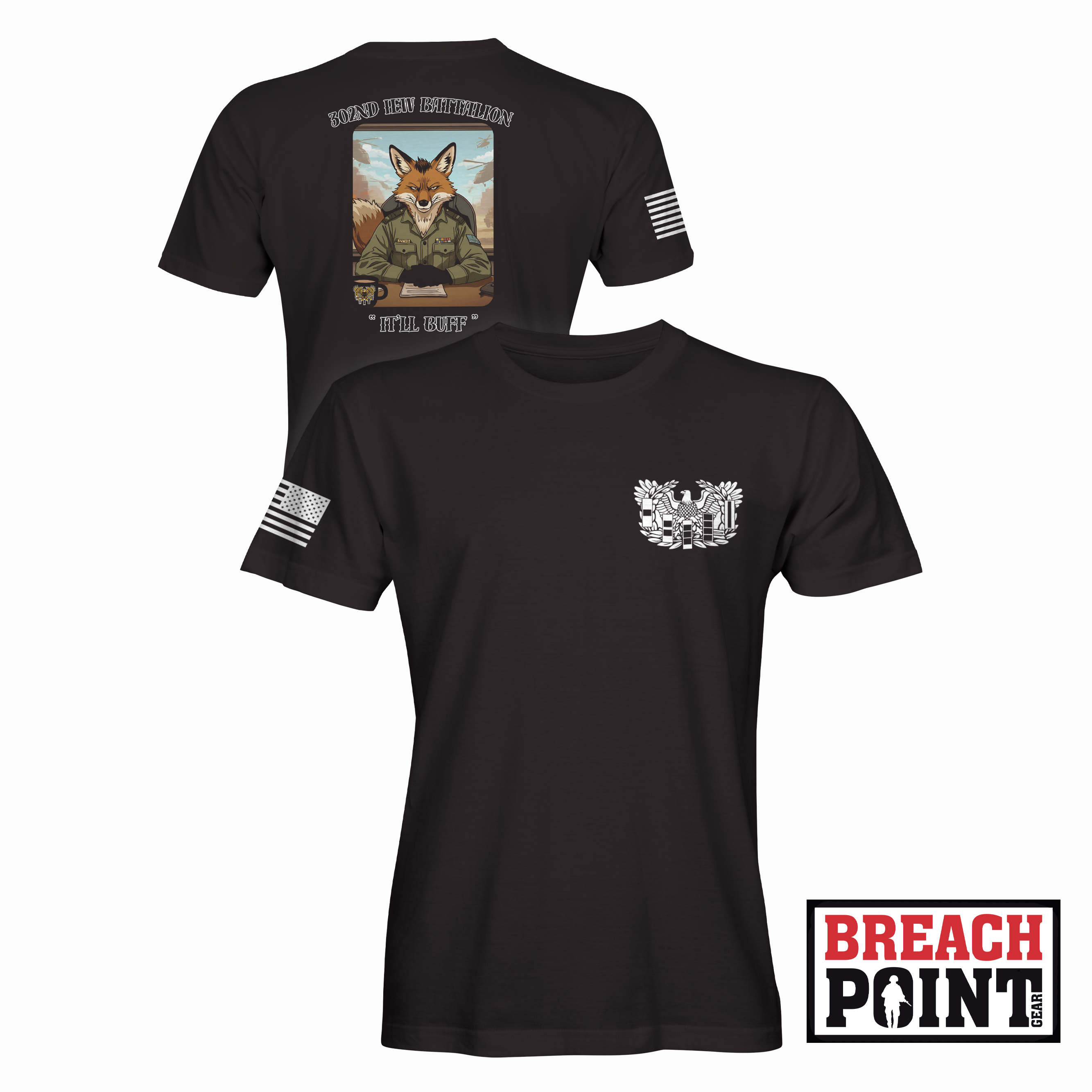 "WARRANT OFFICERS" 302nd Intelligence and Electronic Warefare Battalion - T-Shirt (B90-1)